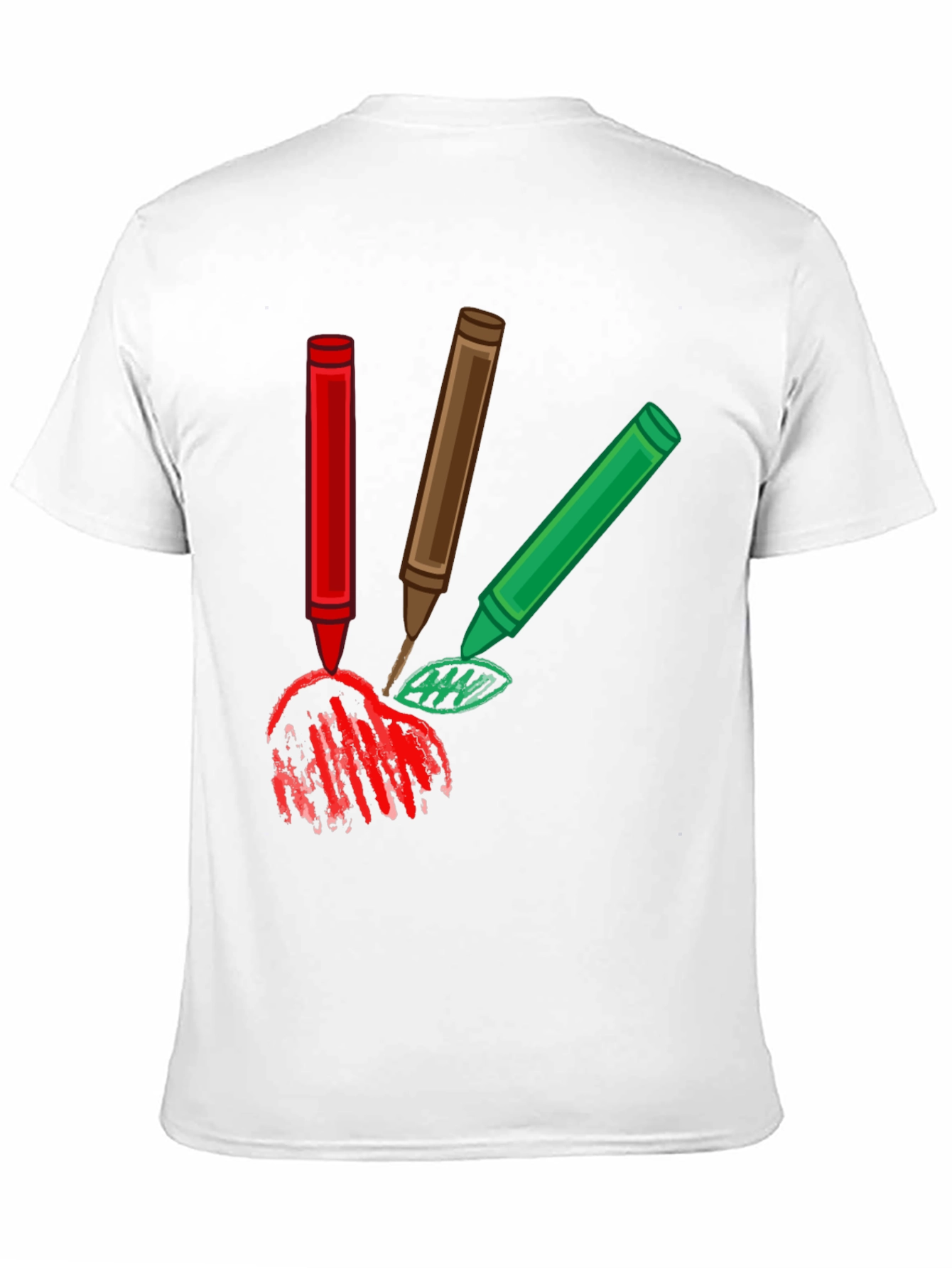 Black Crayon Scribble Graphic Tee - Black Cotton T-Shirt view 11