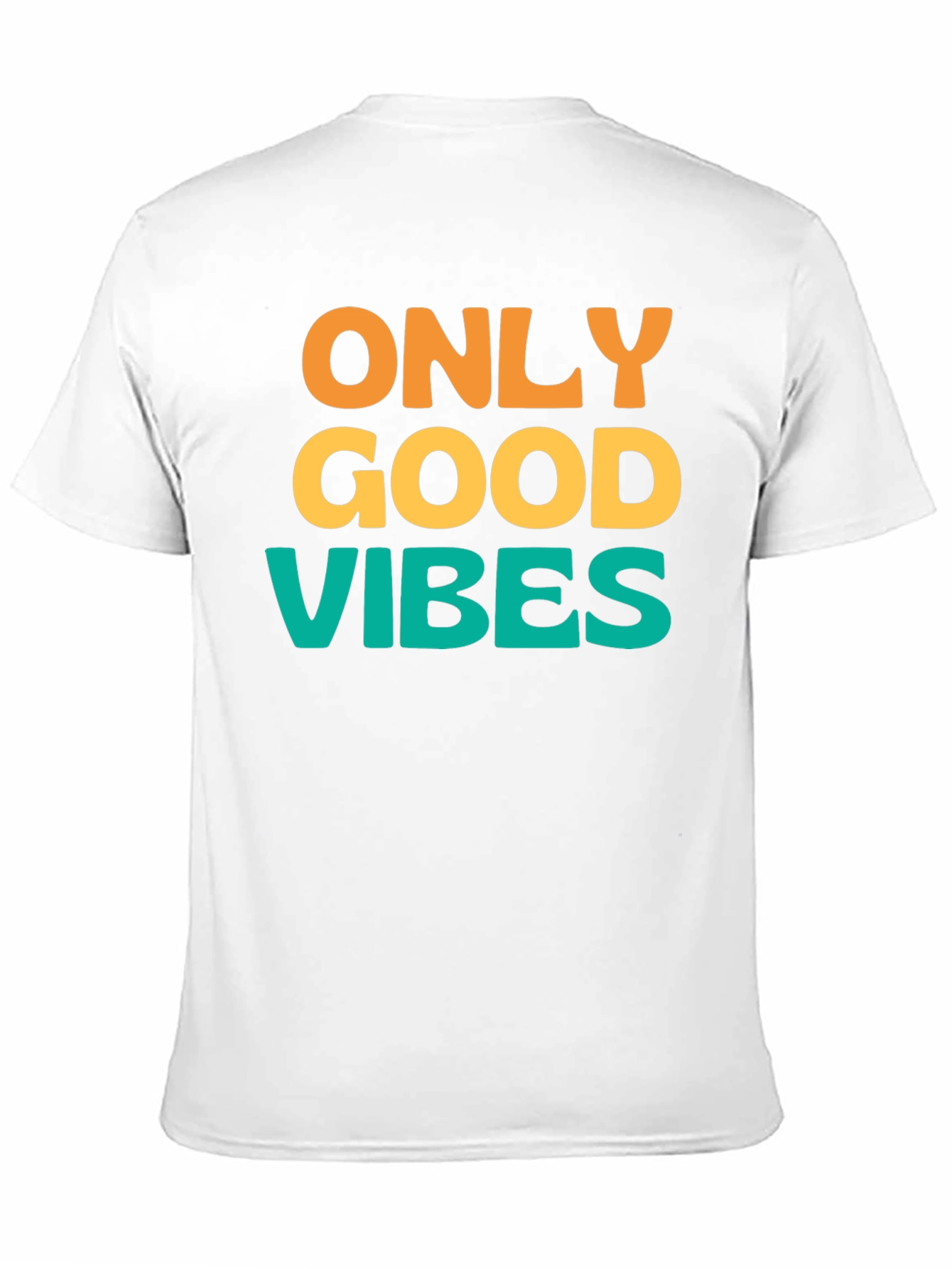 Black Only Good Vibes T-Shirt - Positive Message Tee view 11