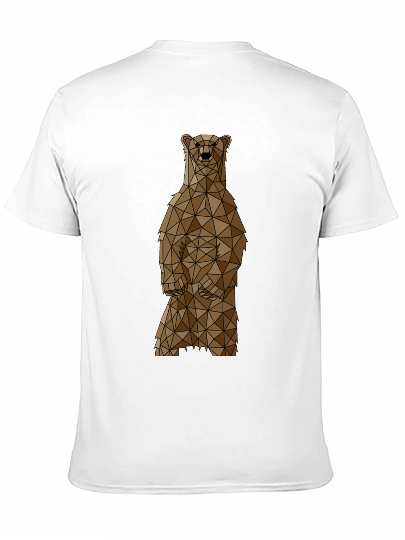 Black Geometric Bear Graphic Tee - Black view 11