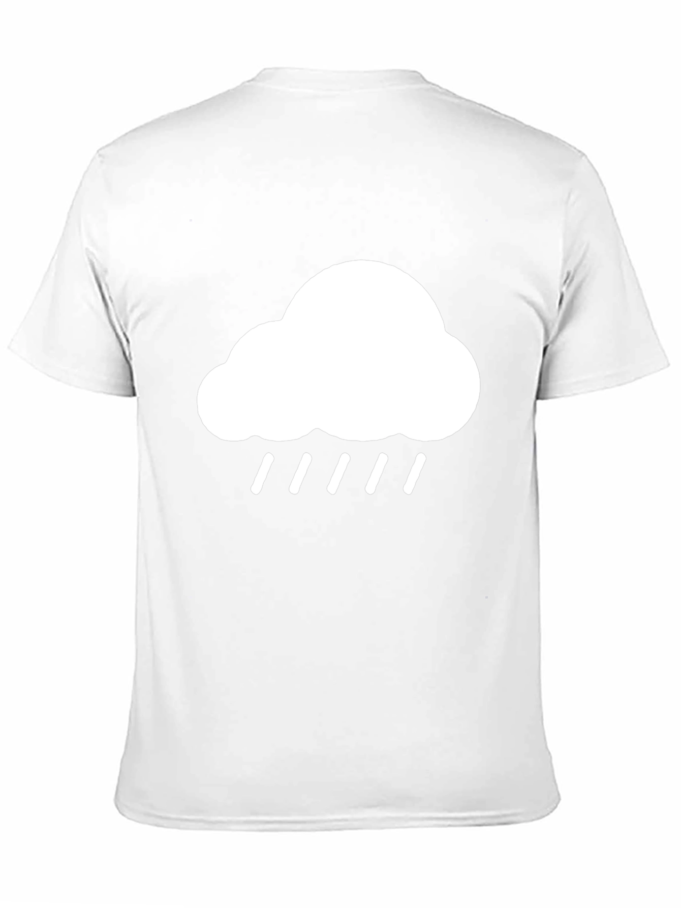 Black Cloud Rain Graphic Black T-Shirt view 11