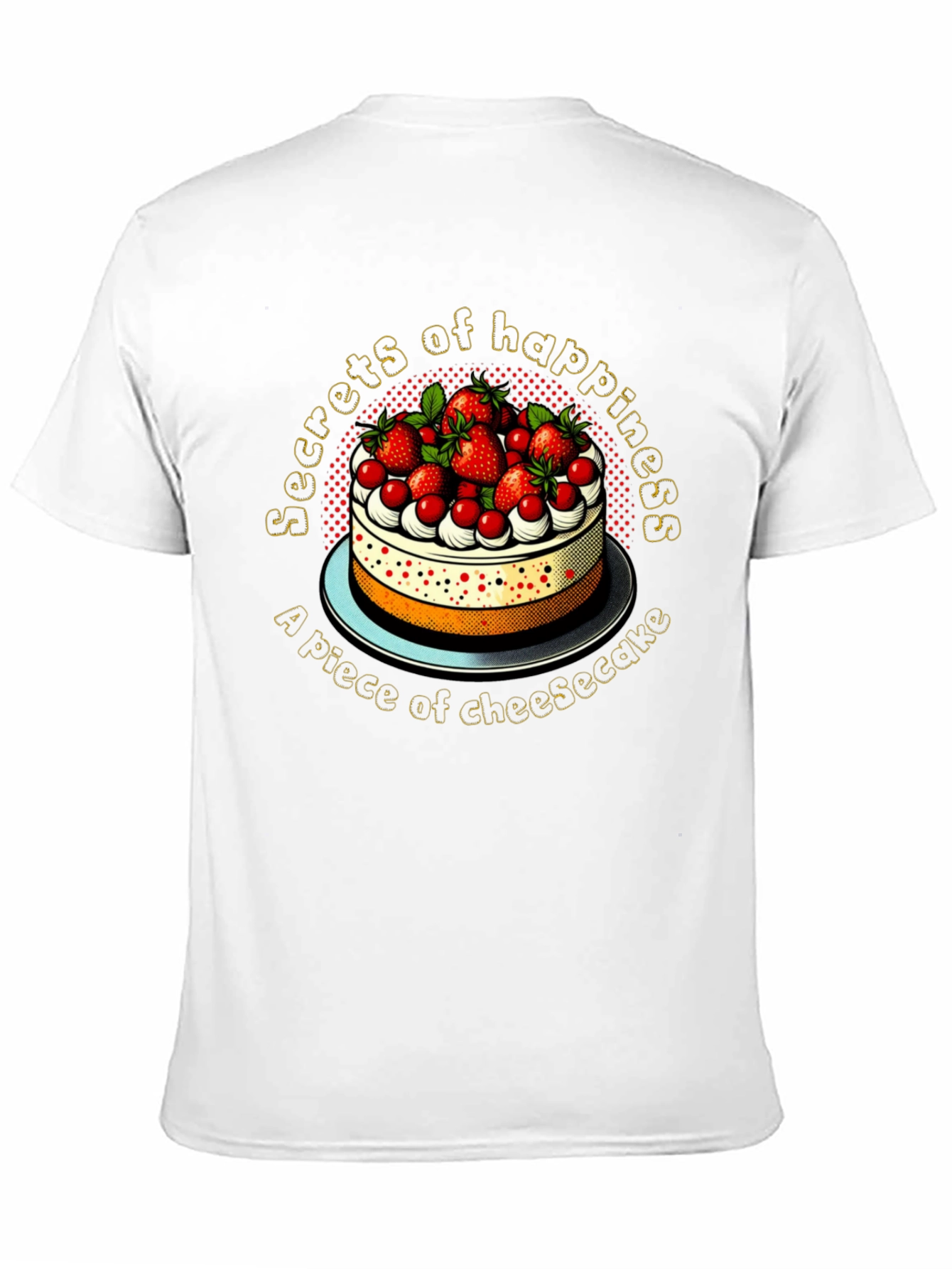 Black Secrets of Happiness Cheesecake Graphic Tee view 11