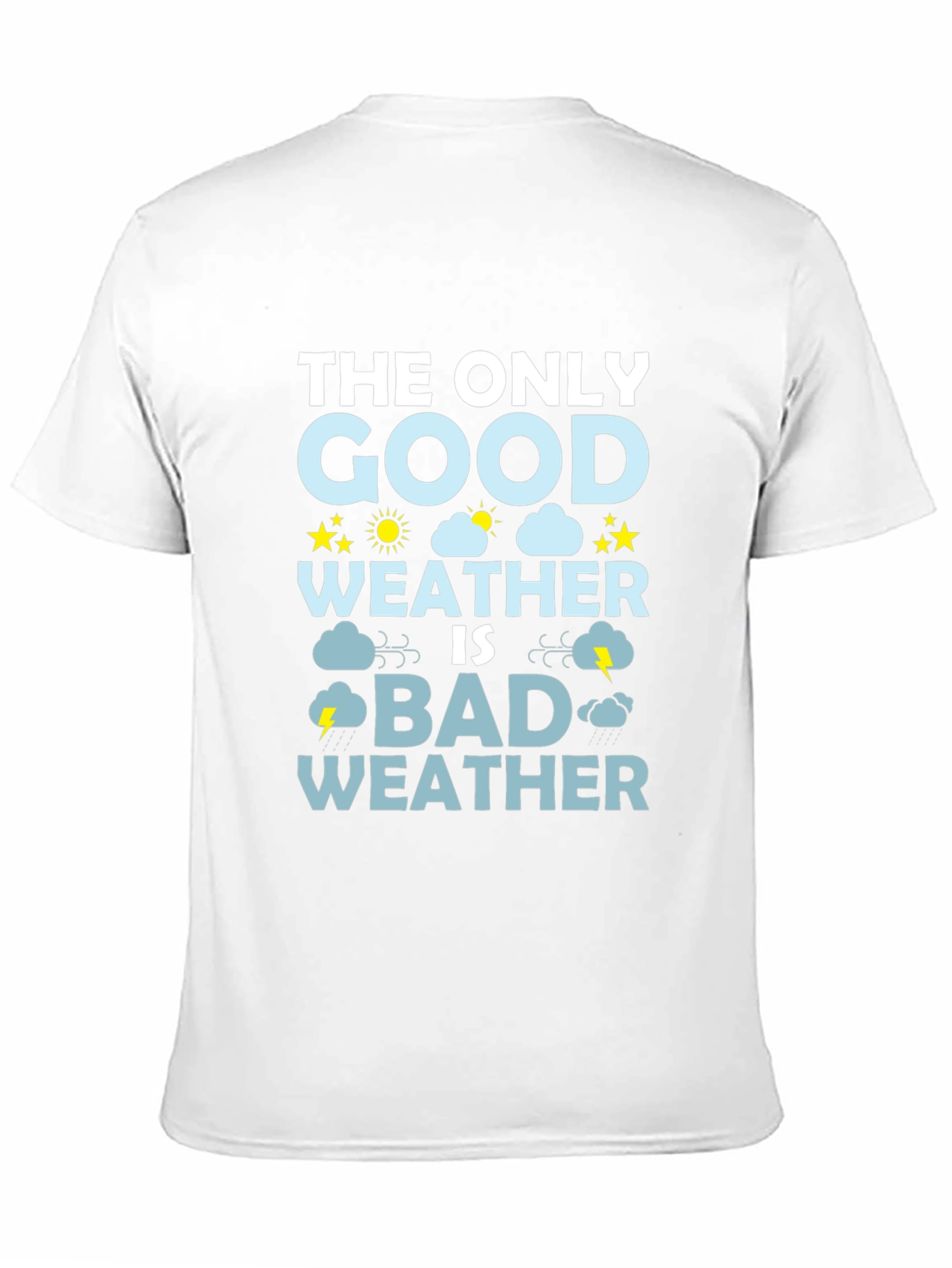 Black Bad Weather T-Shirt - Funny Weather Graphic Tee view 11