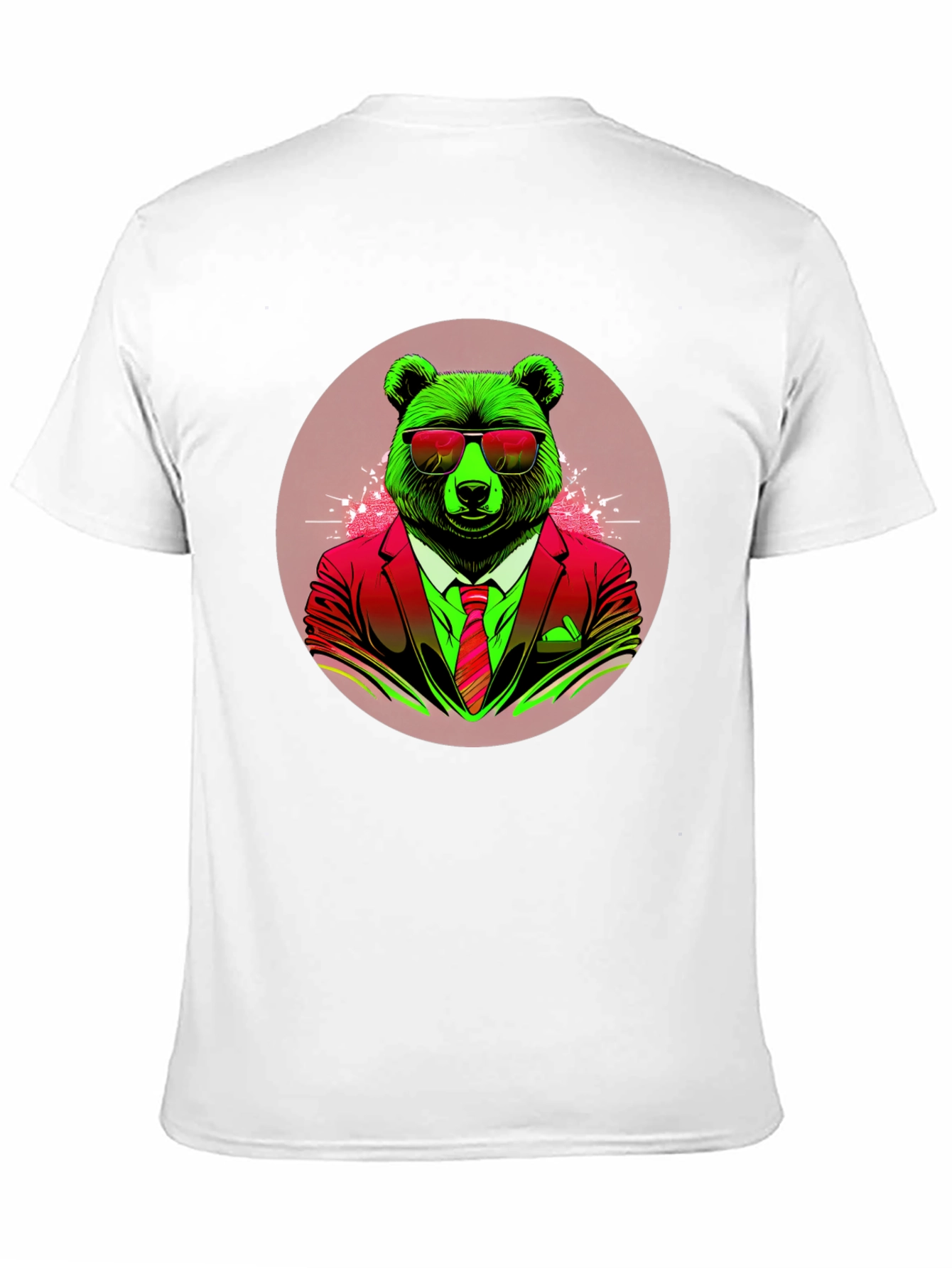 Black Bear in Suit Graphic Tee - Cool Animal Design view 11