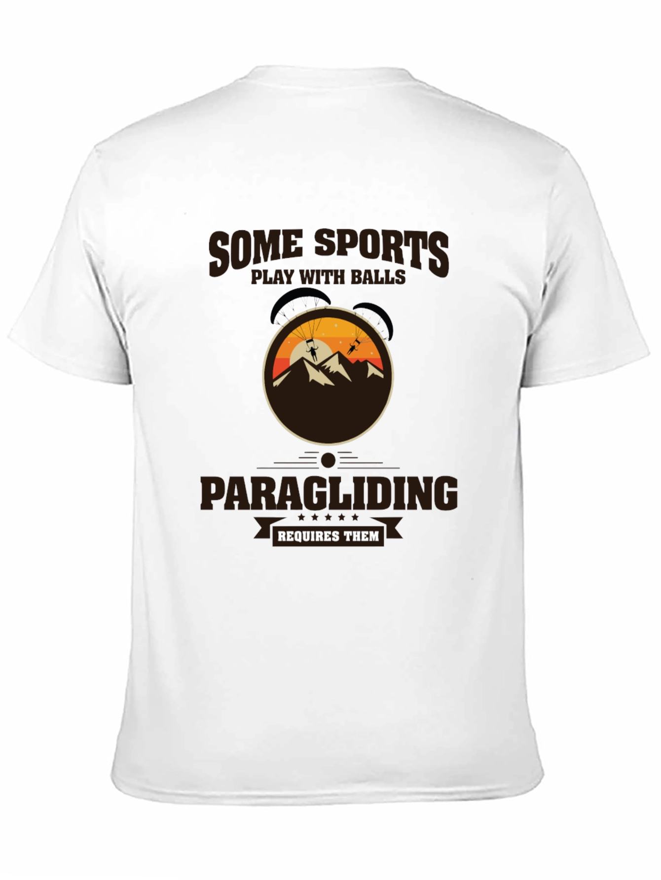 Black Paragliding T-Shirt: Some Sports Require Balls view 11