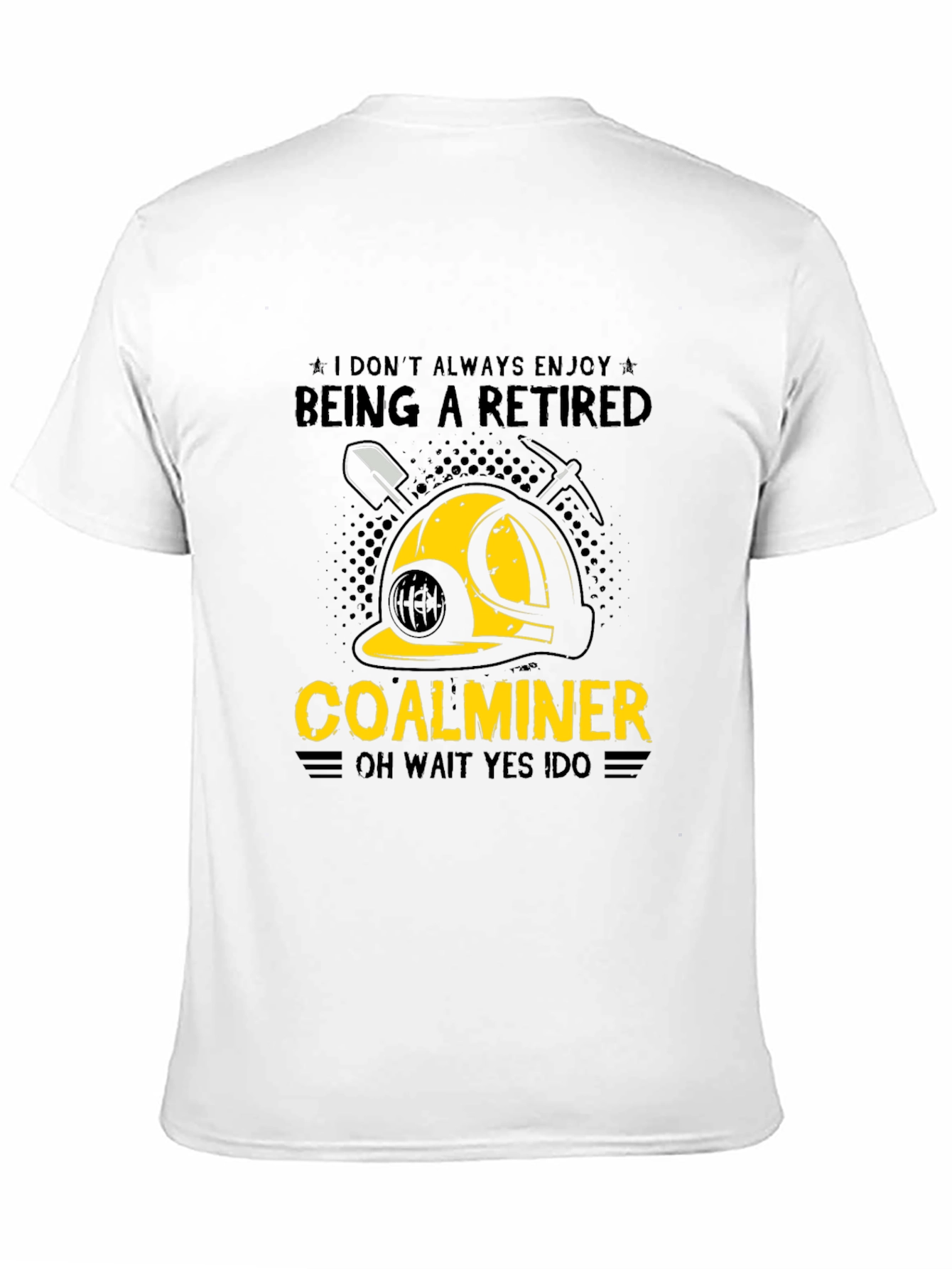 Black Retired Coal Miner Graphic T-Shirt view 11