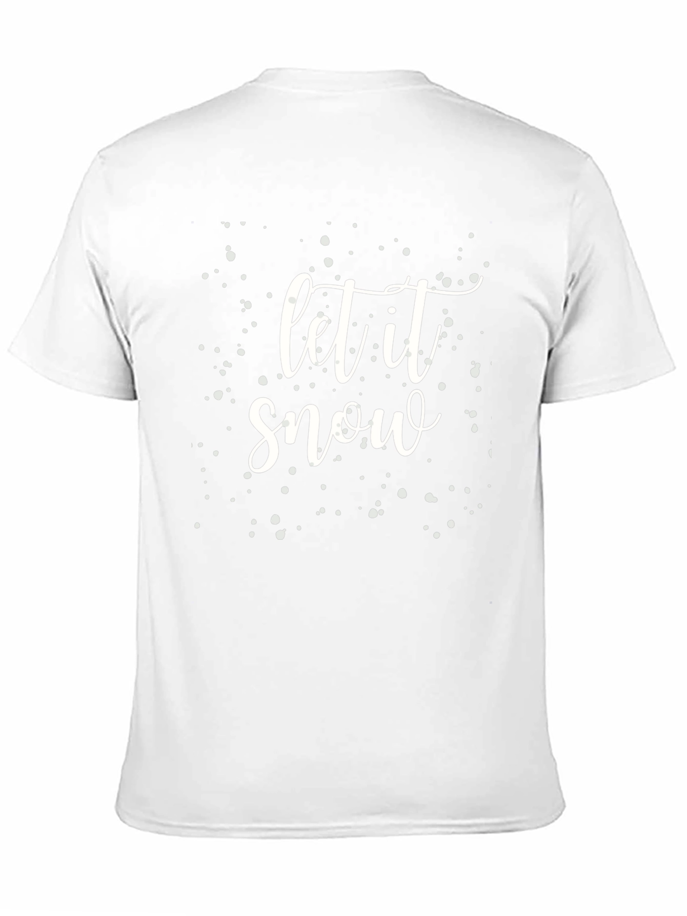 Black Let it Snow T-Shirt - Festive Holiday Apparel view 11