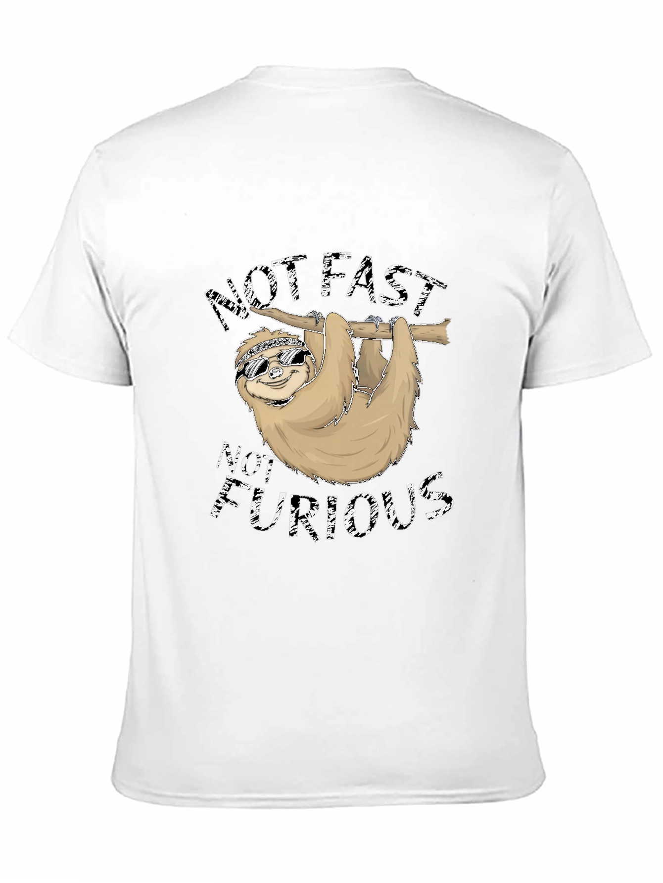 Black Not Fast Not Furious Sloth T-Shirt view 11