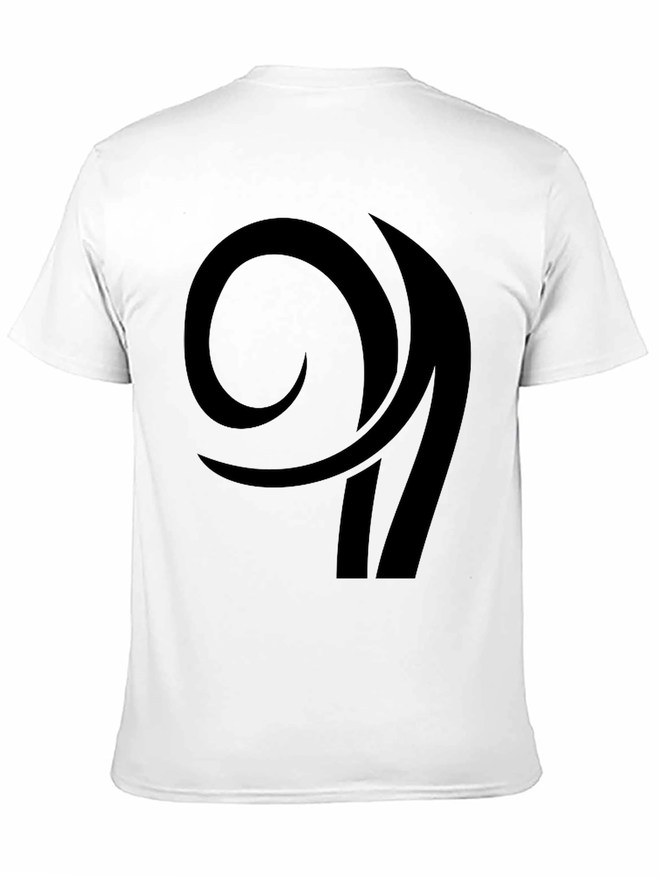 Black Abstract Graphic Black T-Shirt view 11