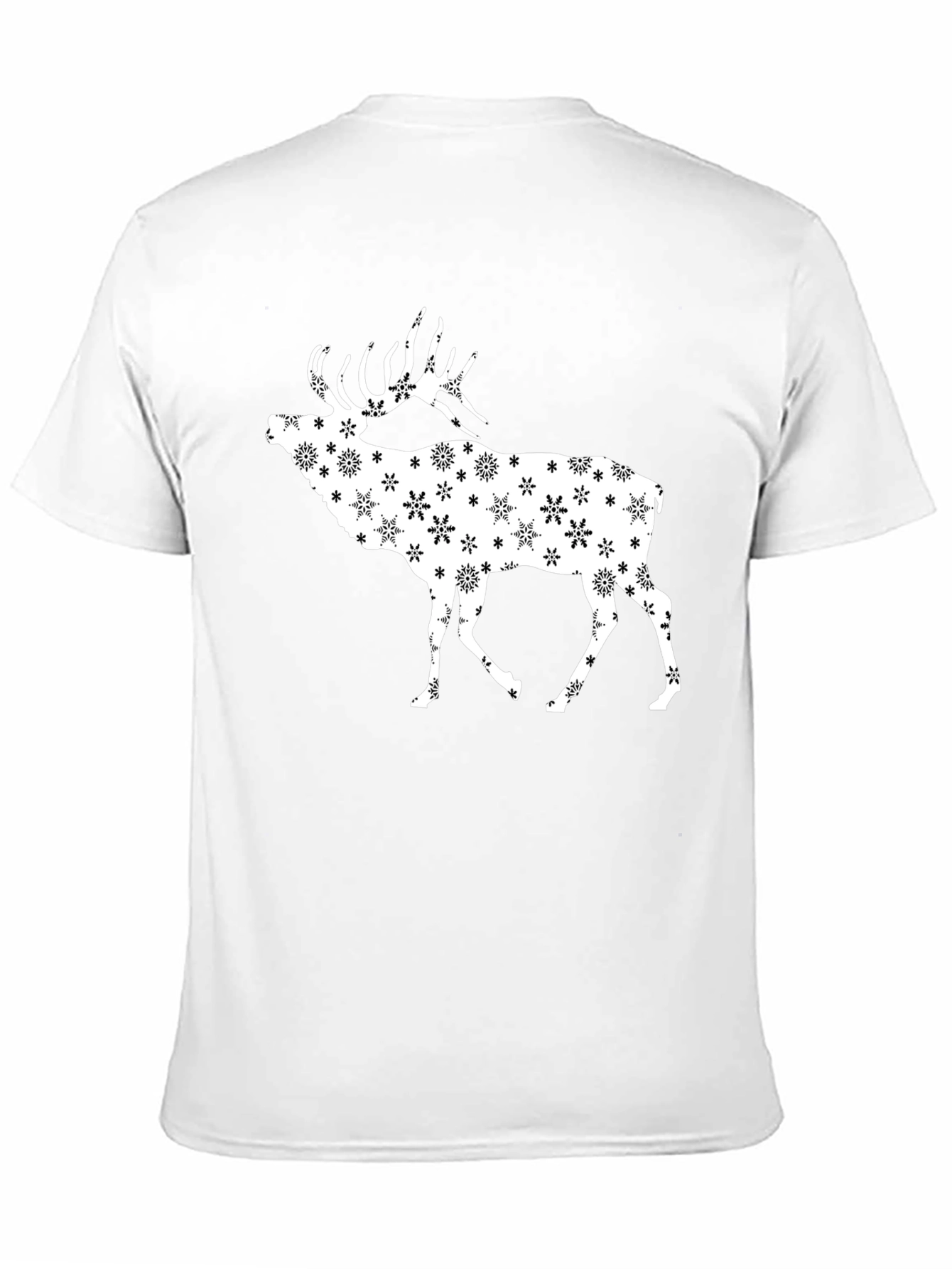 Black Snowflake Stag Graphic Tee - Black view 11