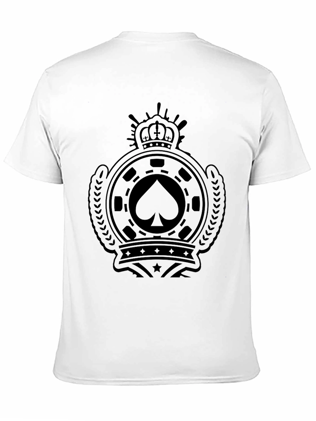Black Spade Crest Graphic T-Shirt - Premium Black Tee view 11