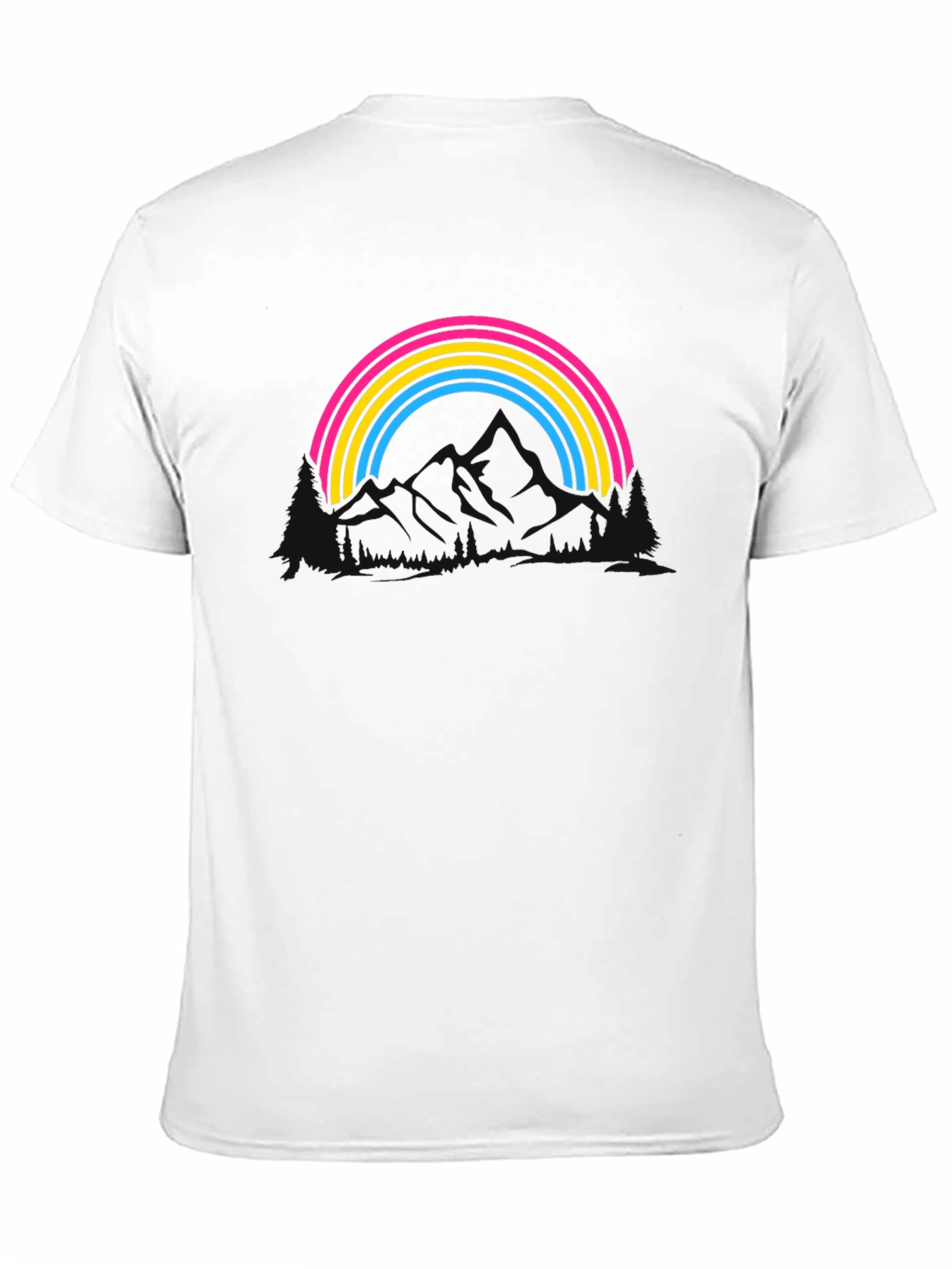 Black Pan Pride Rainbow T-Shirt - Black Cotton Blend Tee view 11