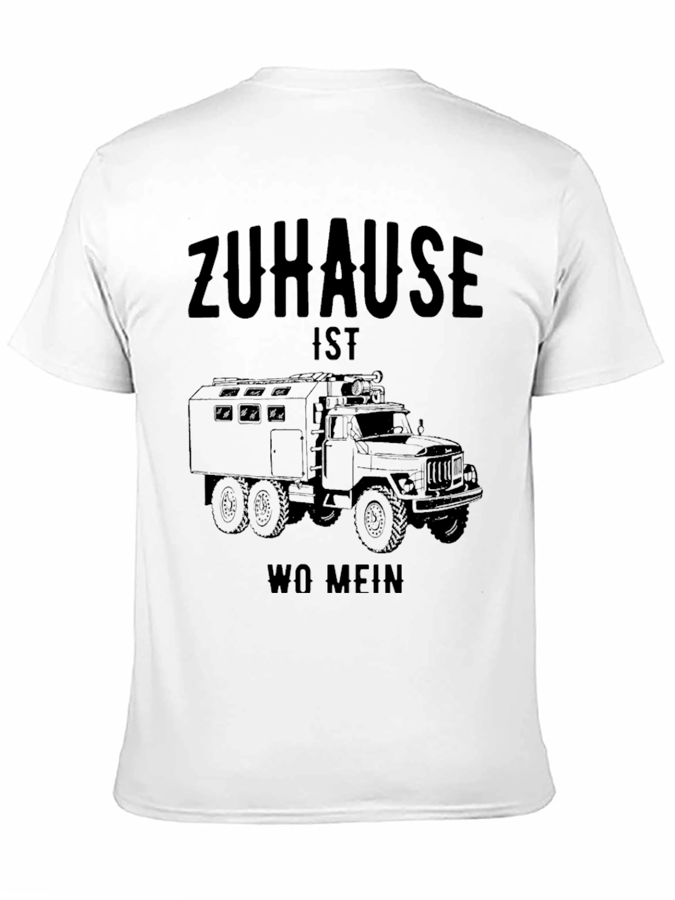 Black Zuhause Truck Graphic Tee - Black Crew Neck view 11