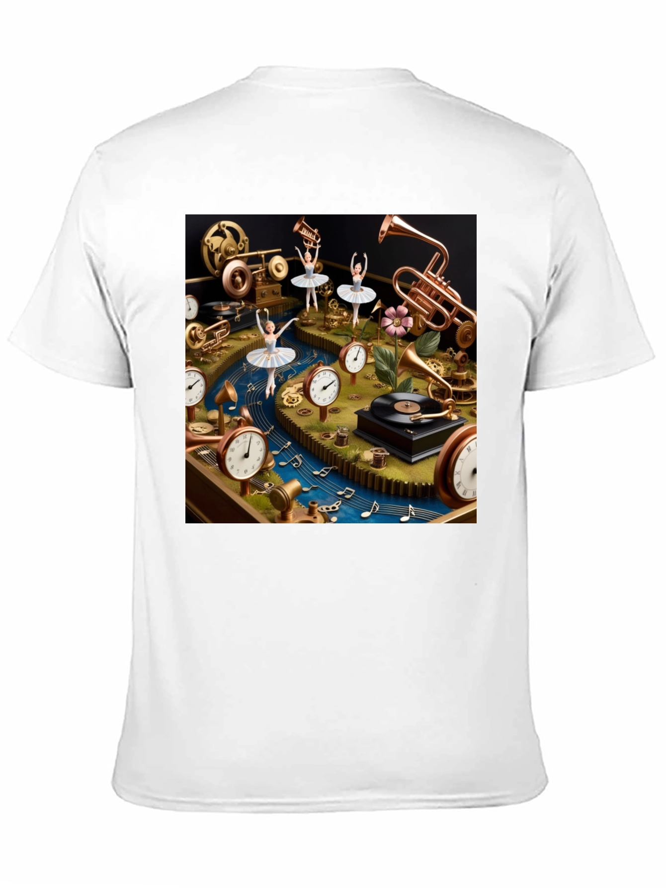 Black Steampunk Ballerina T-Shirt view 11