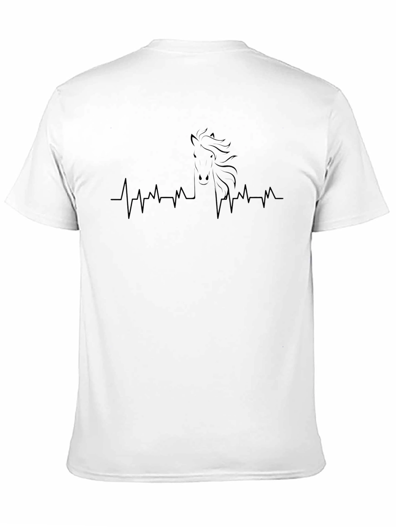 Black Horse Heartbeat Graphic Tee - Black view 11