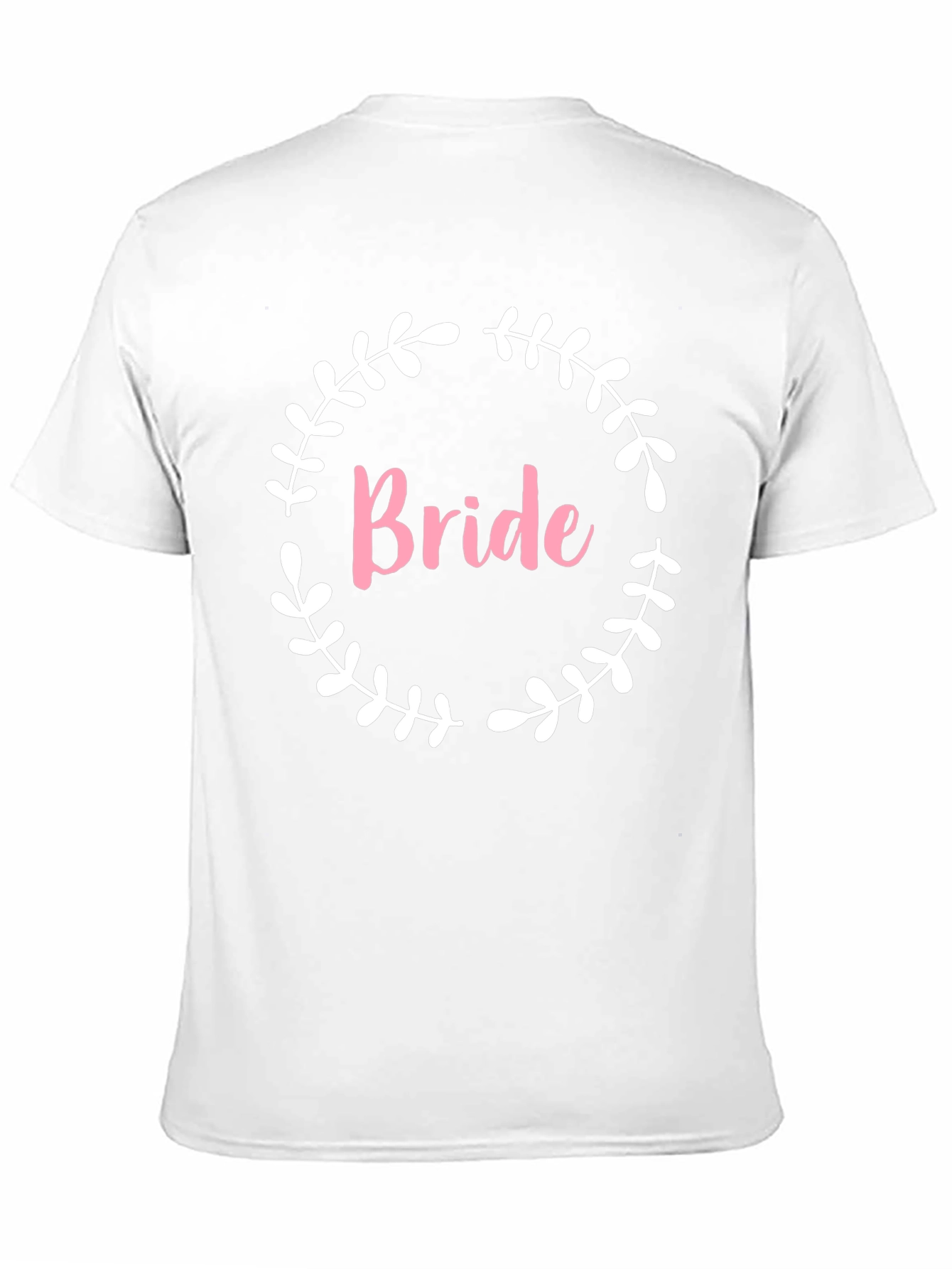 Bride T-Shirt with Floral Wreath Design - 11