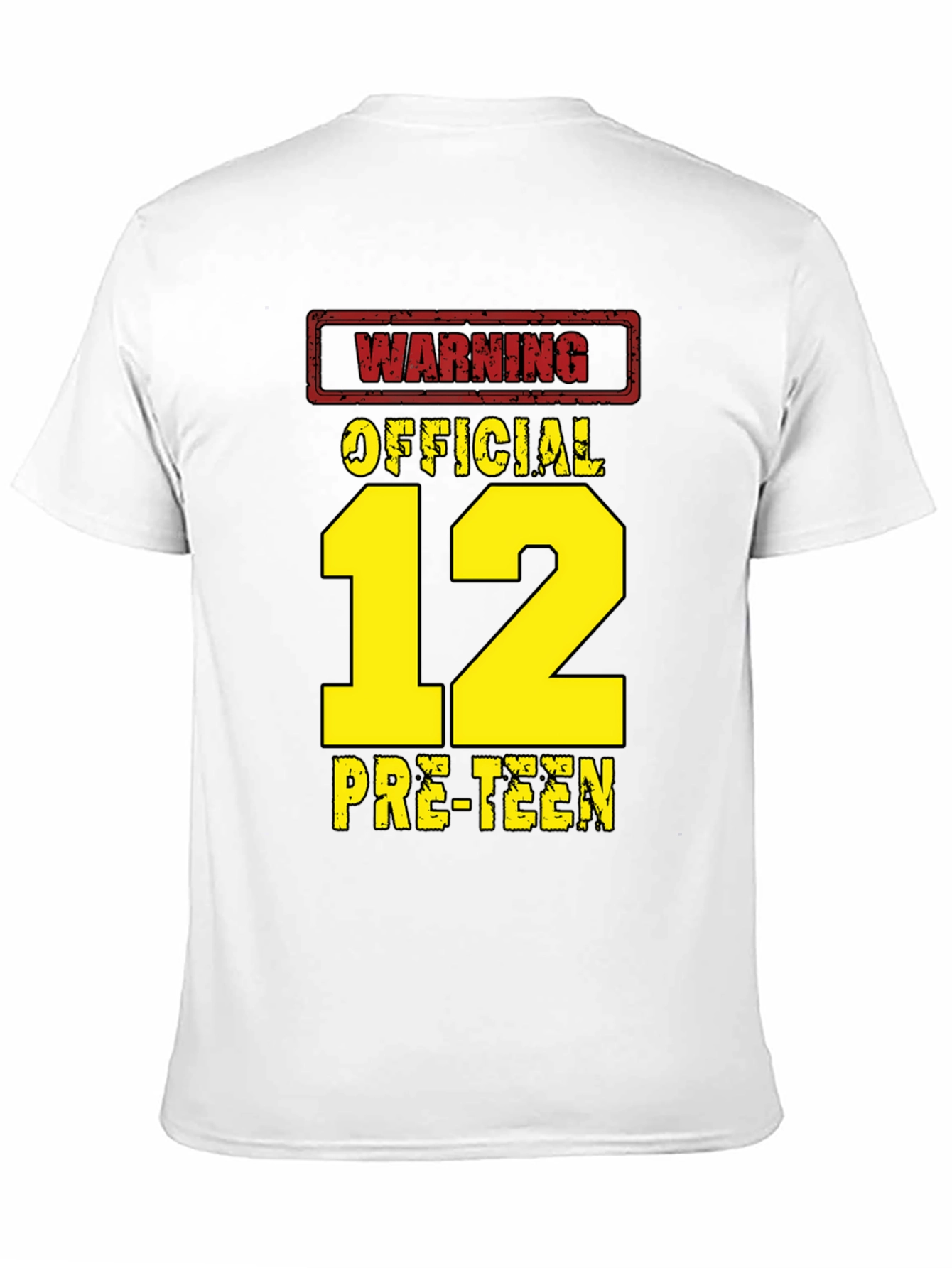 Black Warning Official 12 Pre-Teen T-Shirt view 11