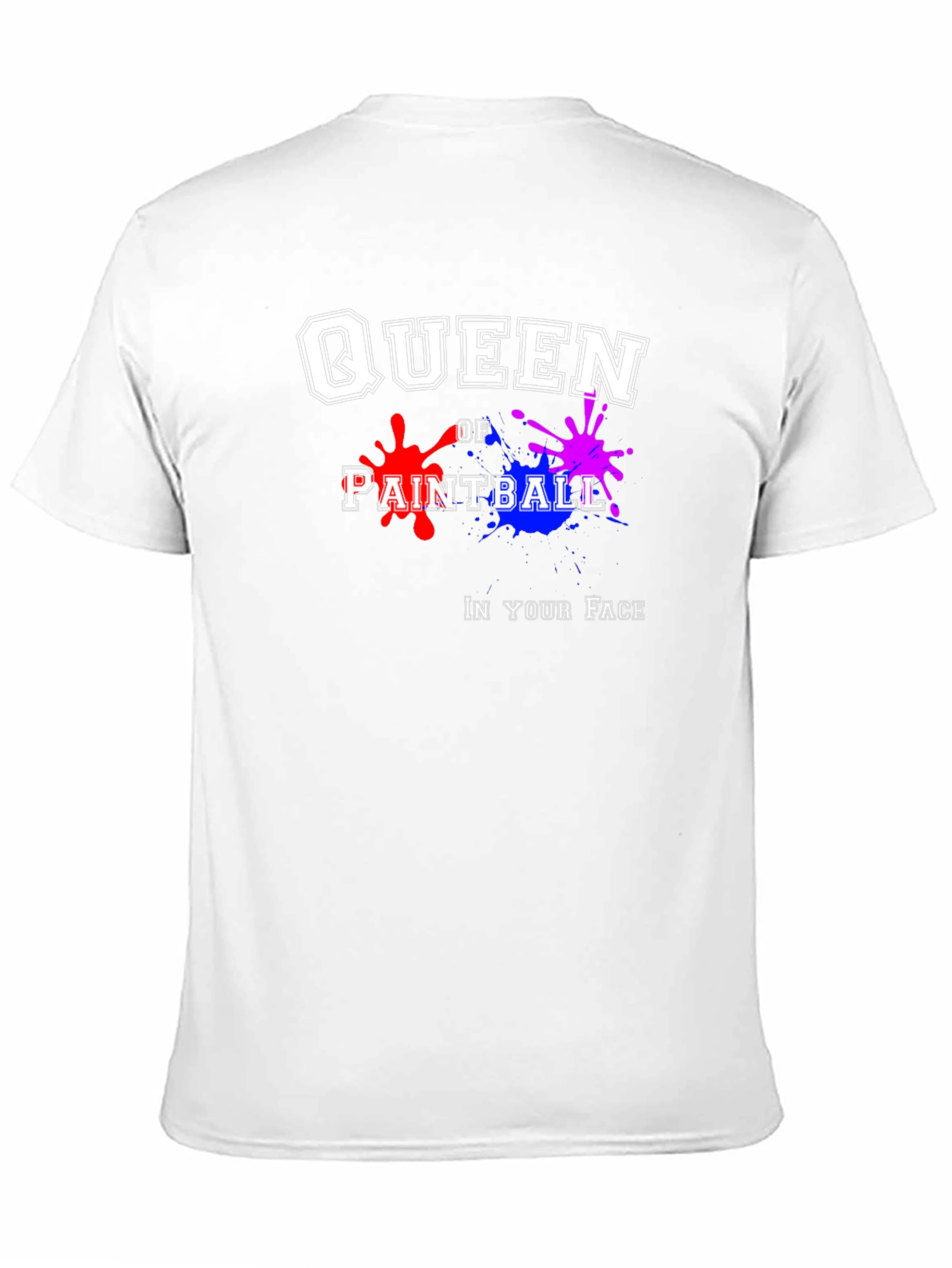 Black Queen of Paintball Black Graphic T-Shirt view 11