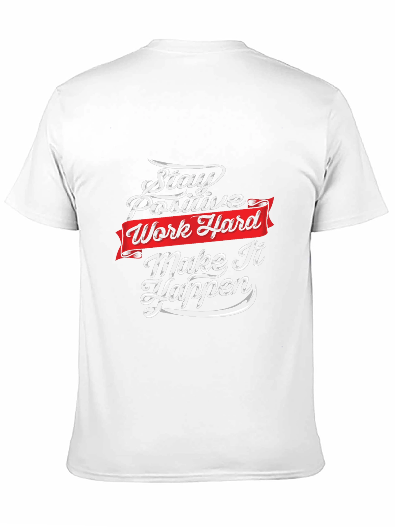 Black Motivational T-Shirt: Stay Positive, Work Hard view 11