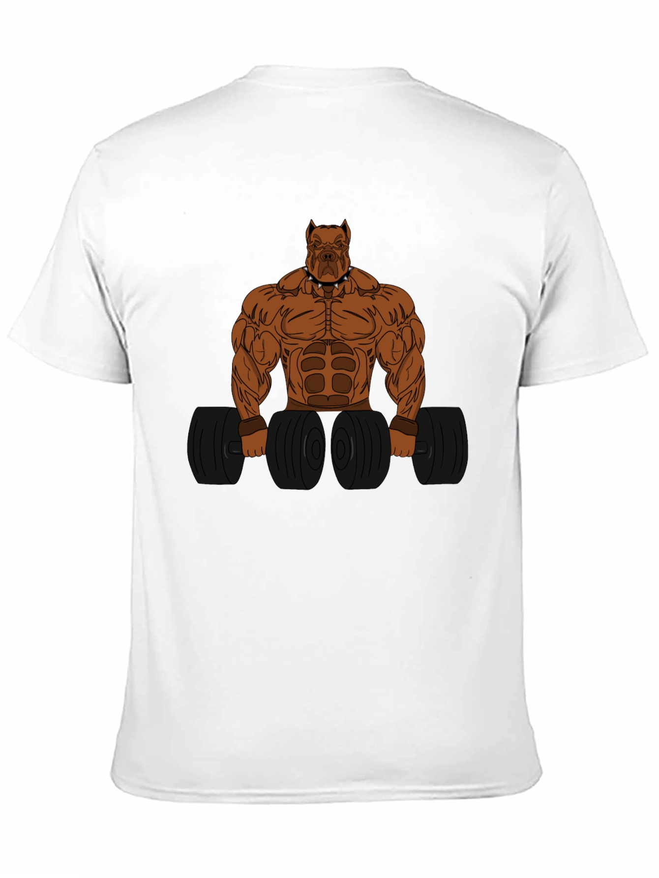 Black Muscle Dog T-Shirt: Gym Beast Mode Apparel view 11