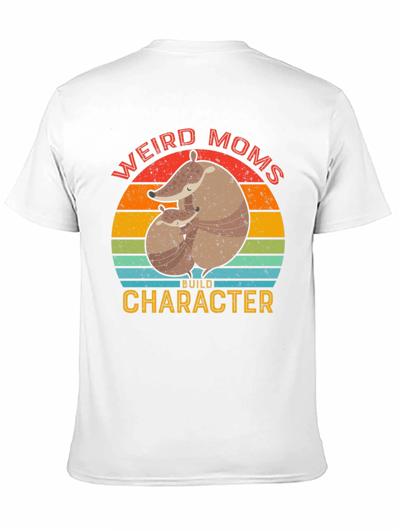 Black Weird Moms Build Character Armadillo T-Shirt view 11