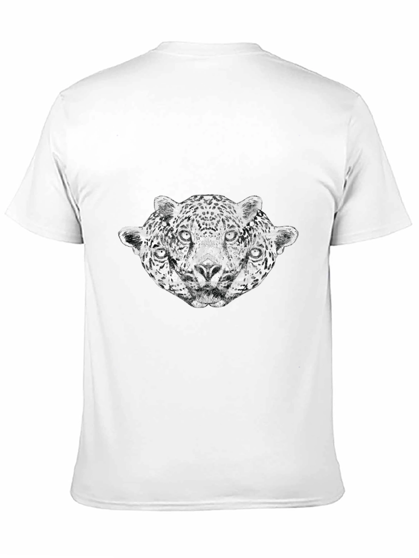 Black Three-Headed Leopard Graphic T-Shirt - Black view 11