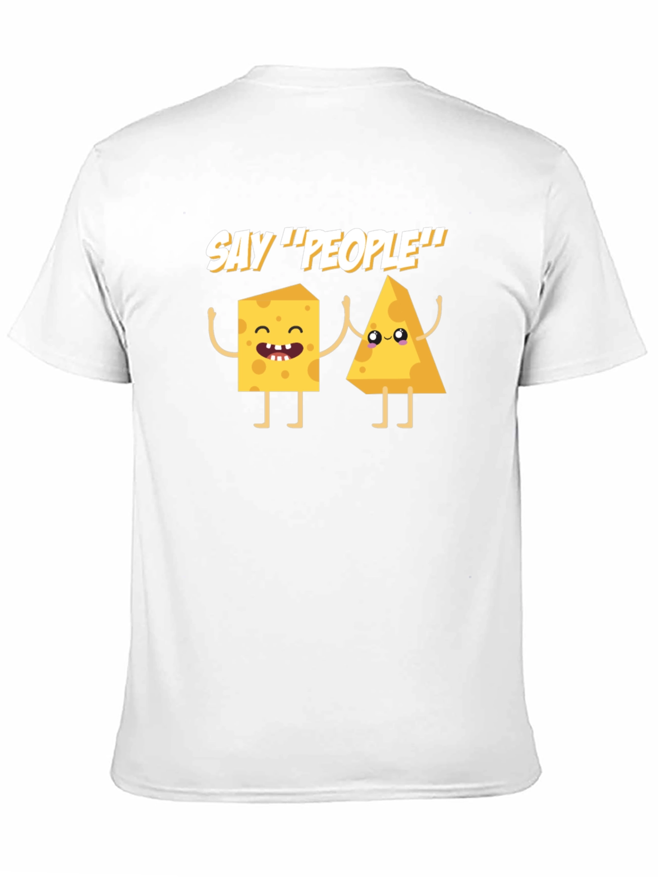 Black Say Cheese! Funny Graphic T-Shirt view 11