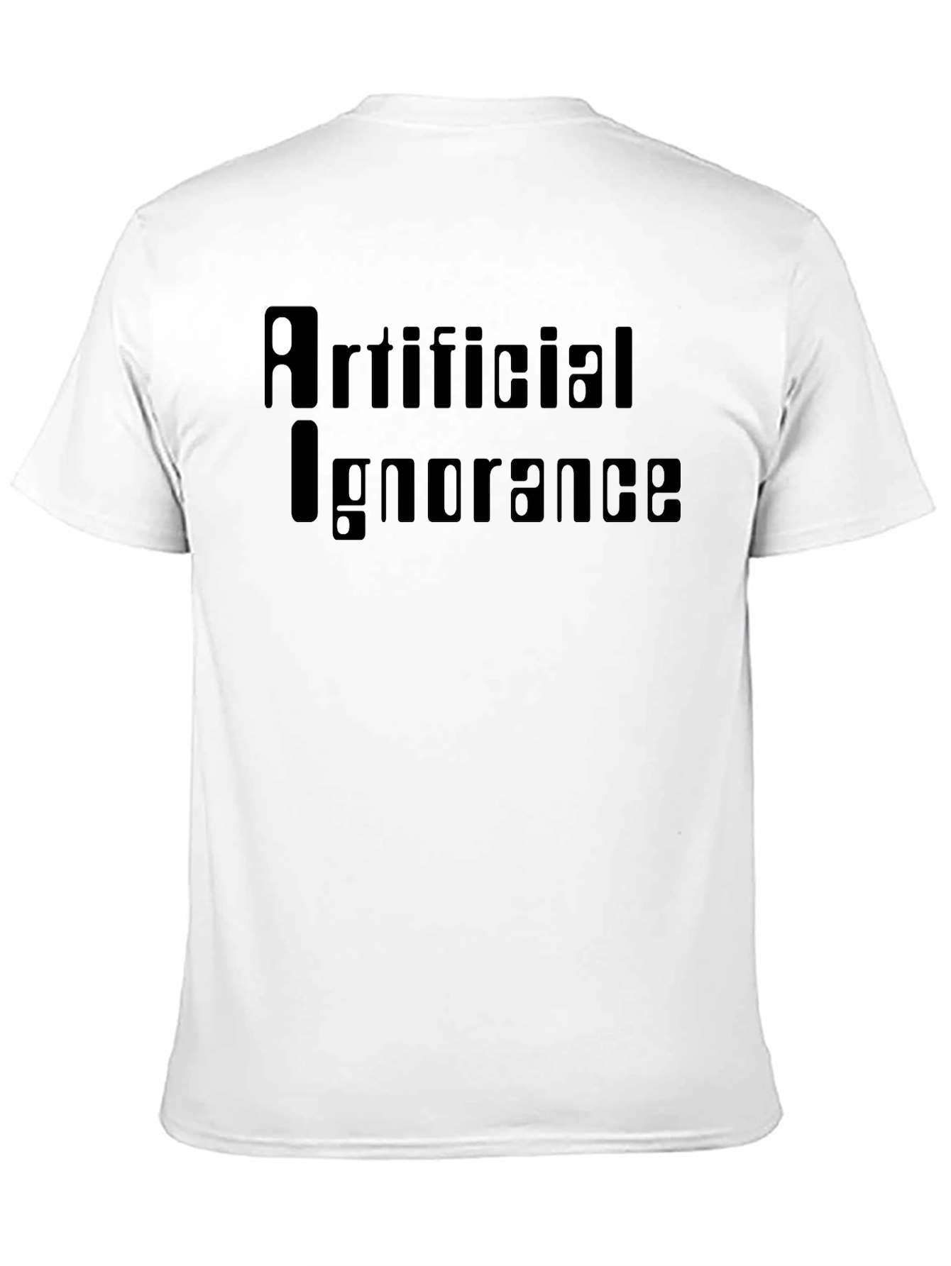 Black Artificial Ignorance Graphic Tee - Black Cotton T-Shirt view 11