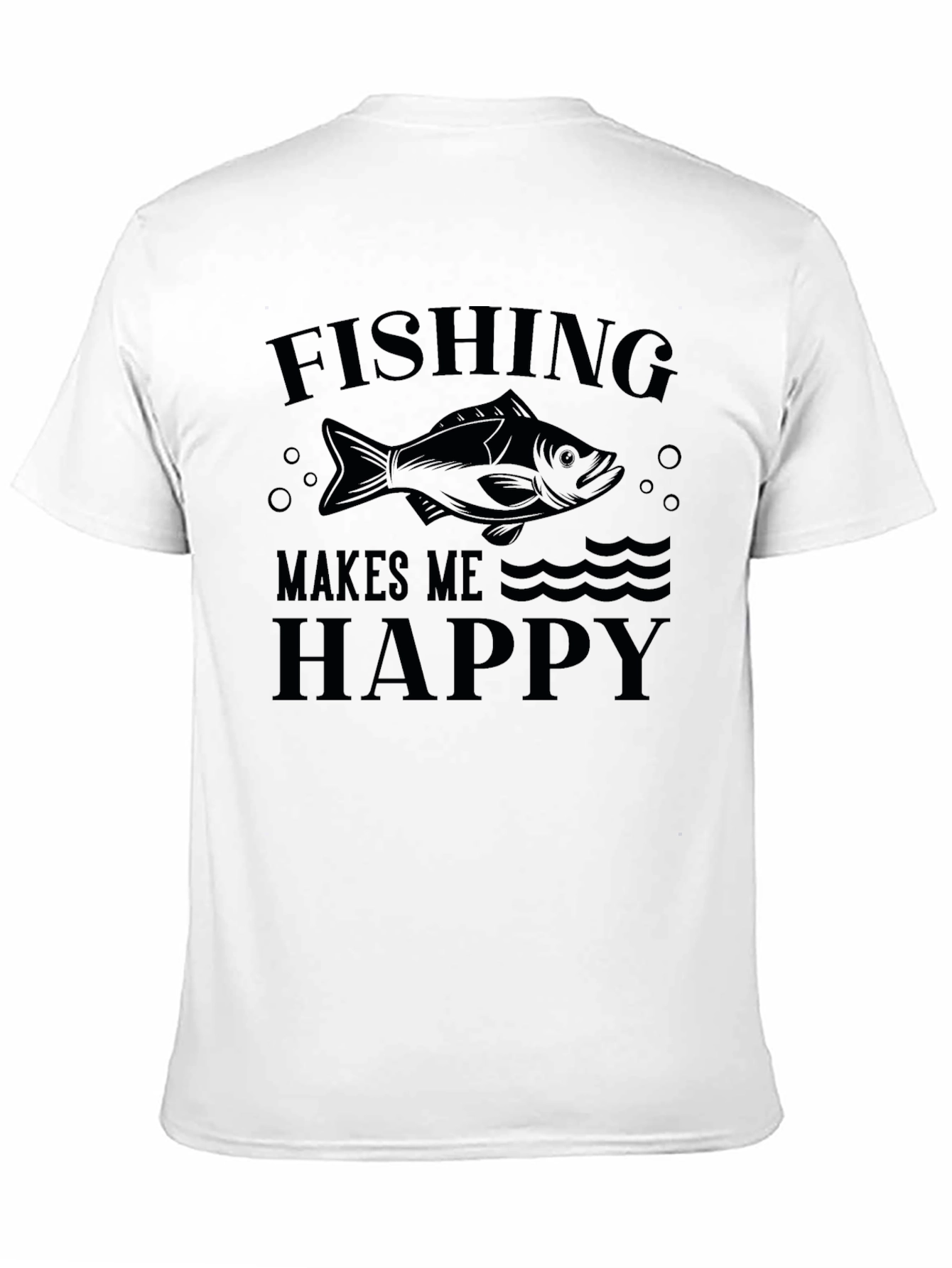 Black Fishing Makes Me Happy Graphic Tee view 11