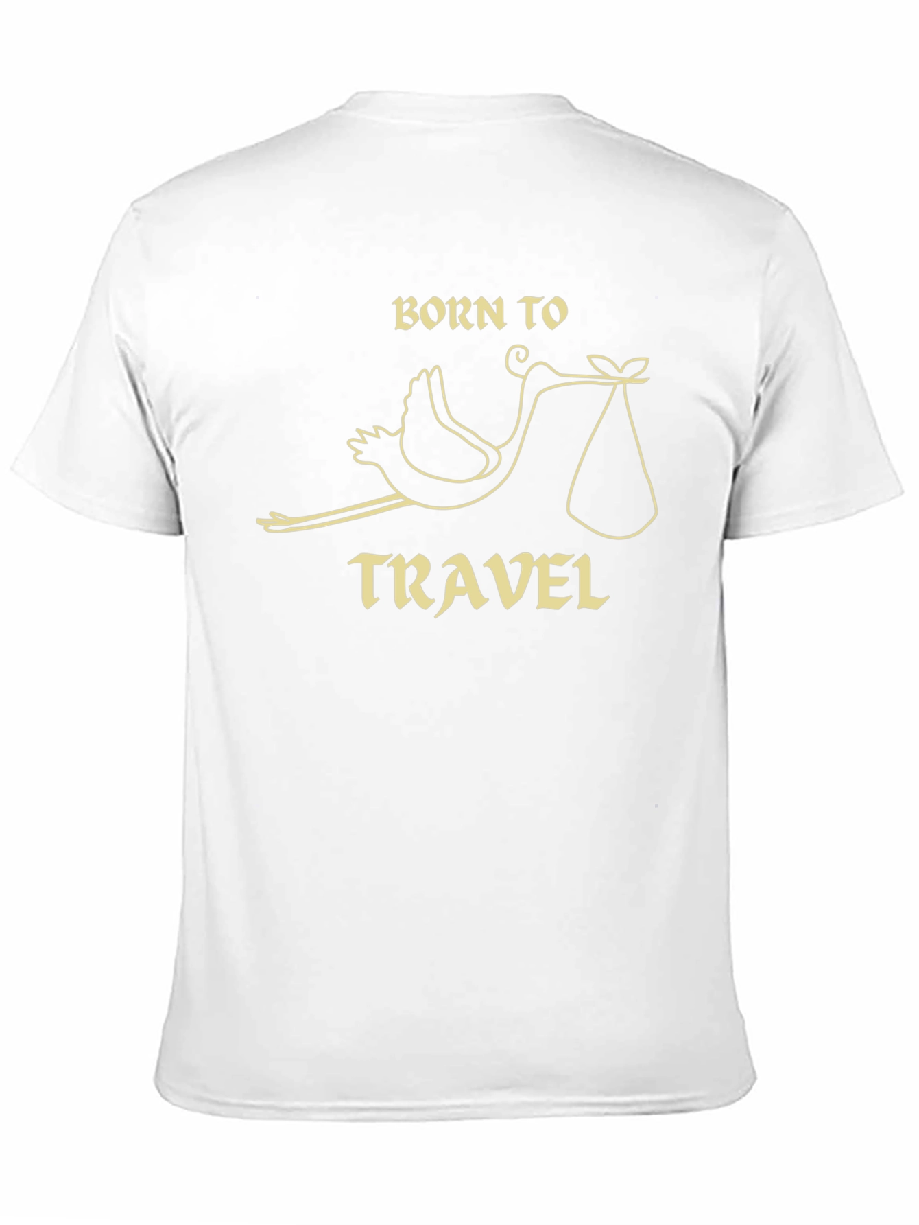 Black Born to Travel Stork T-Shirt view 11