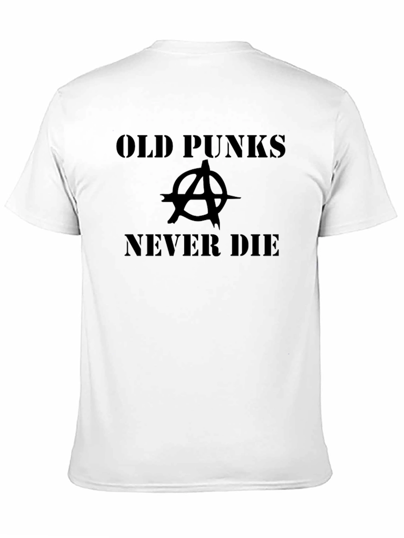 Black Old Punks Never Die Graphic Tee view 11