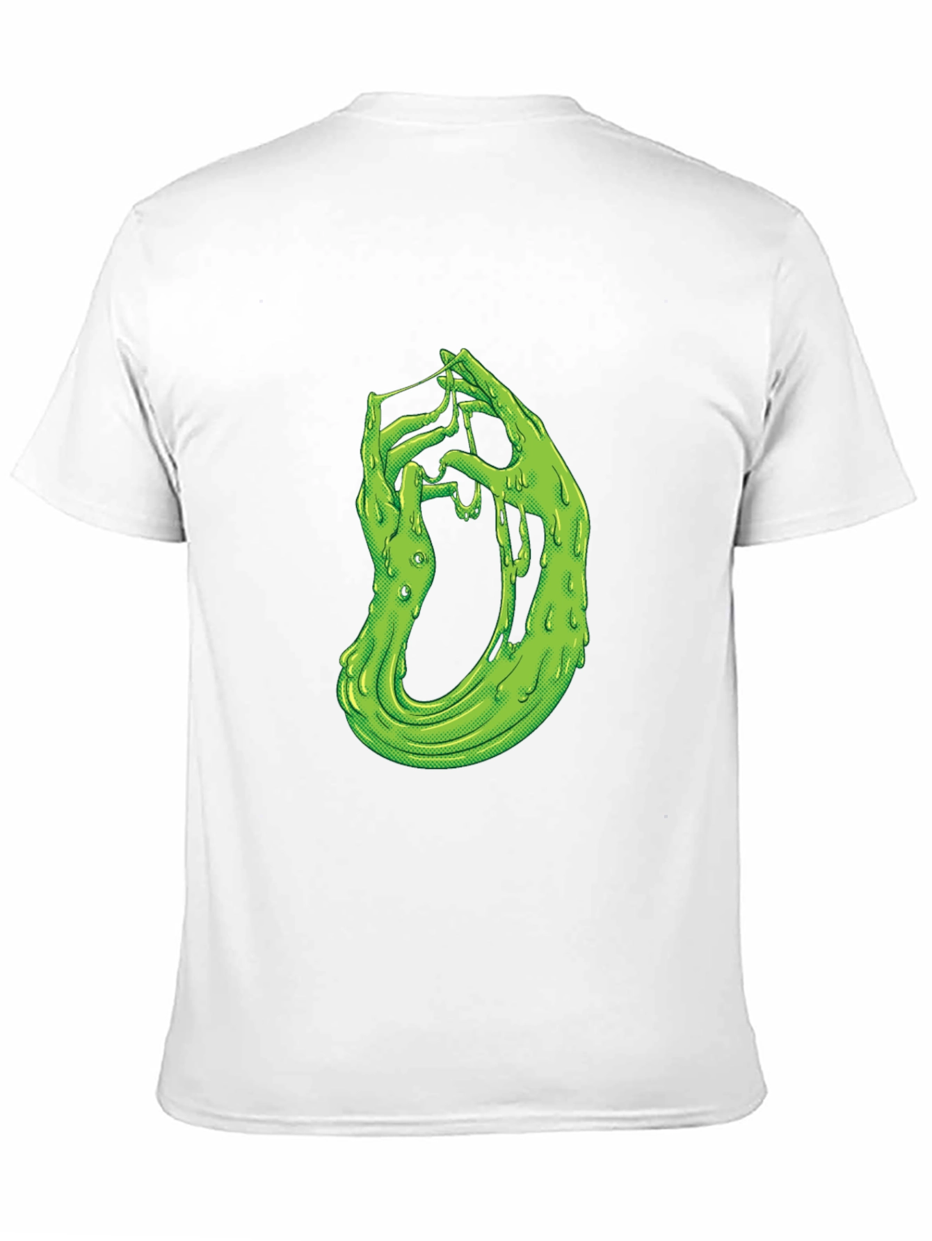Black Gooey Green Hand Graphic Black T-Shirt view 11