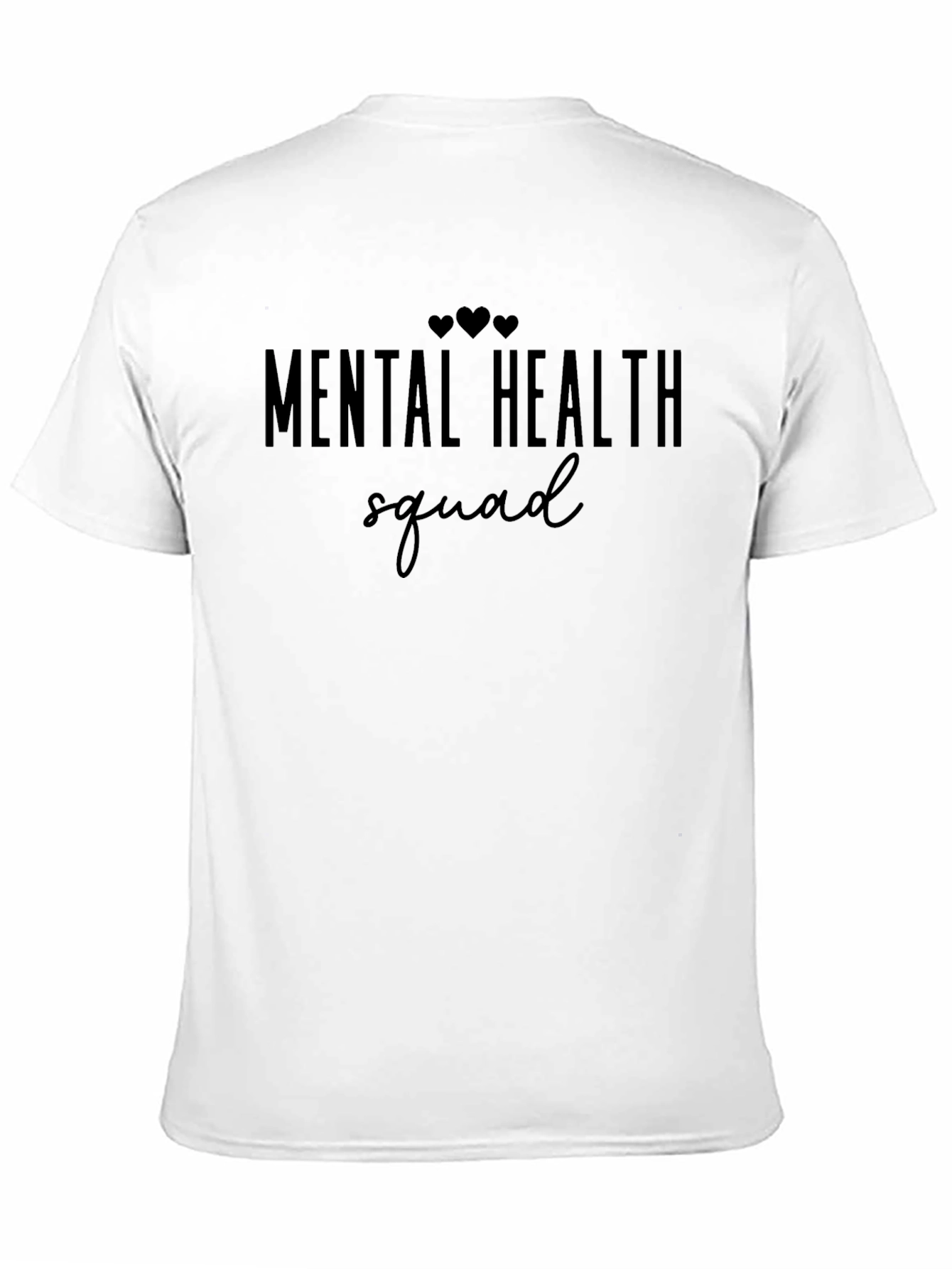 Black Mental Health Squad Graphic Tee - Black Crew Neck view 11