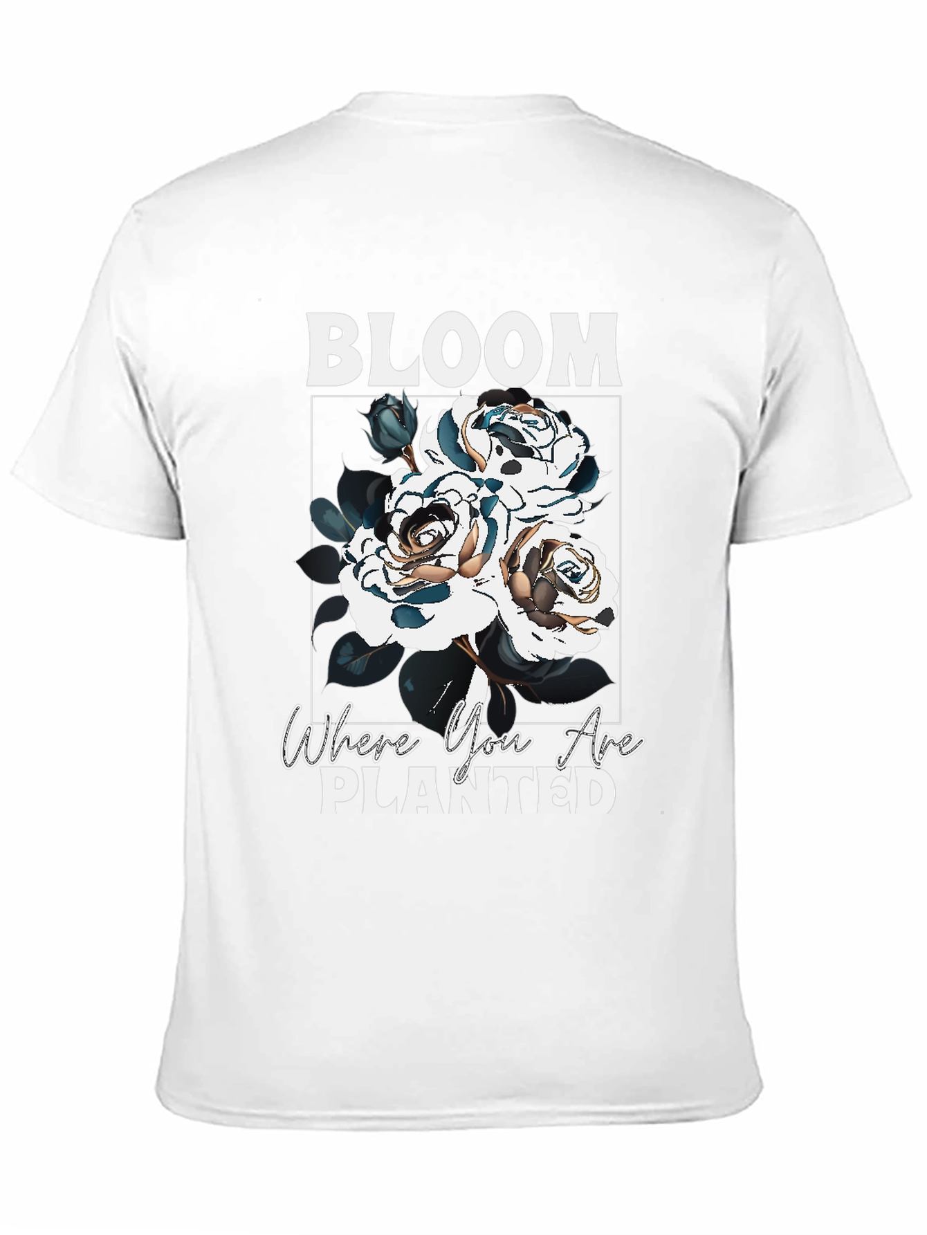 Black Bloom Where You Are Planted T-Shirt view 11