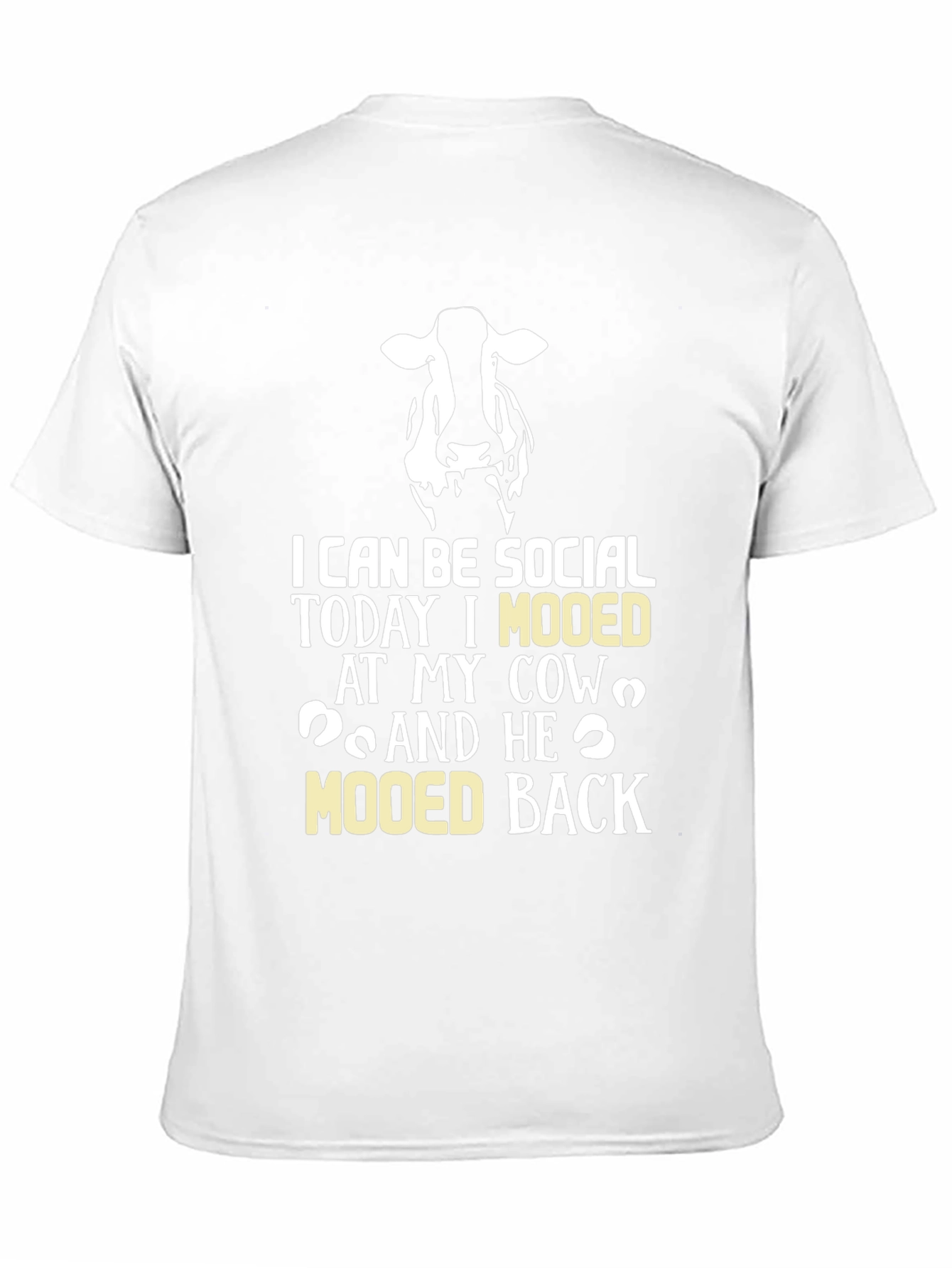 Black Cow Mooed Back T-Shirt - Socially Acceptable Humor view 11