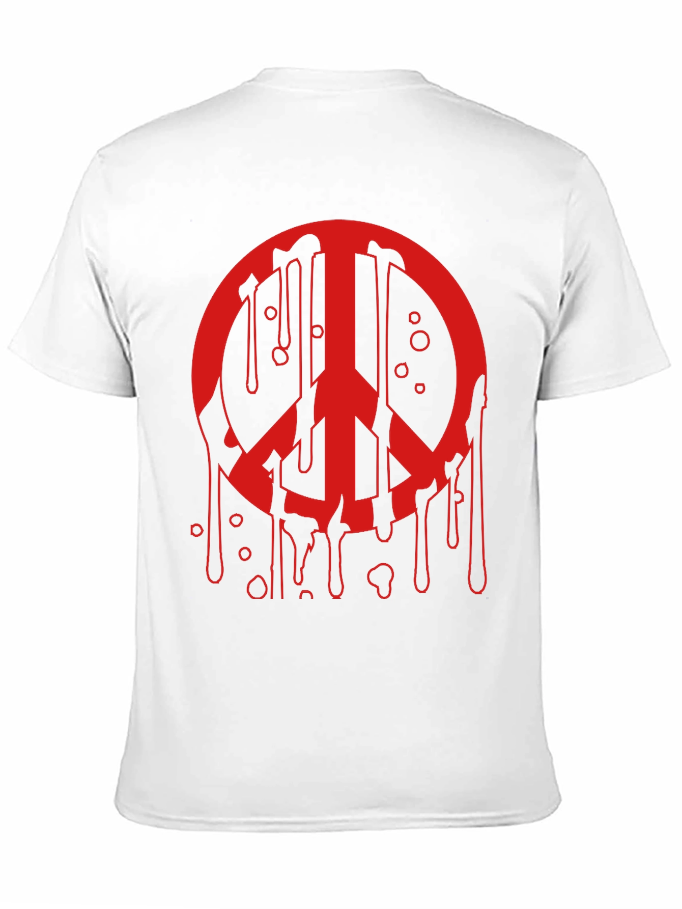 Black Peace Sign Drip Graphic Tee - Black view 11