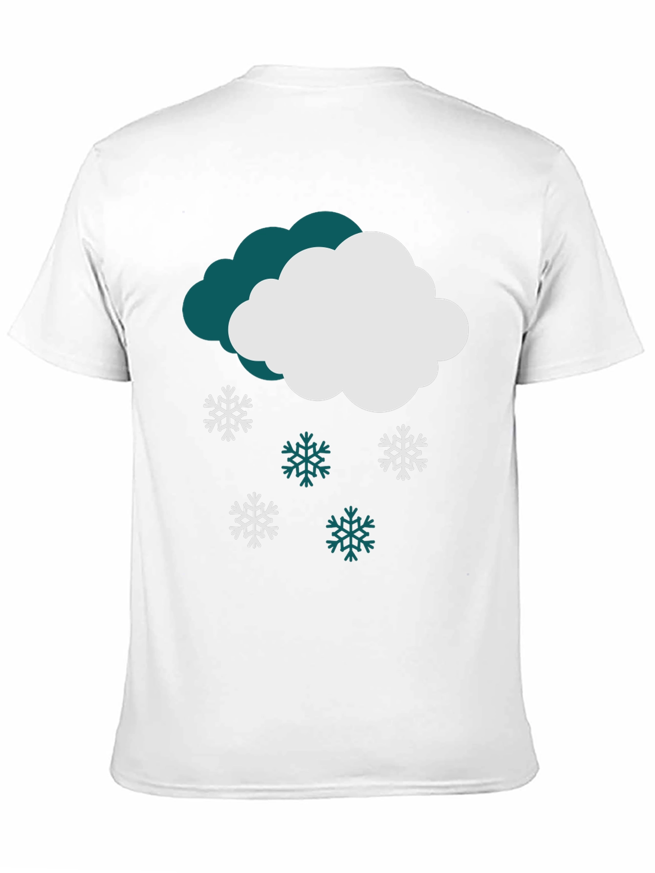 Black Snowy Cloud Graphic Tee - Winter Holiday Style view 11