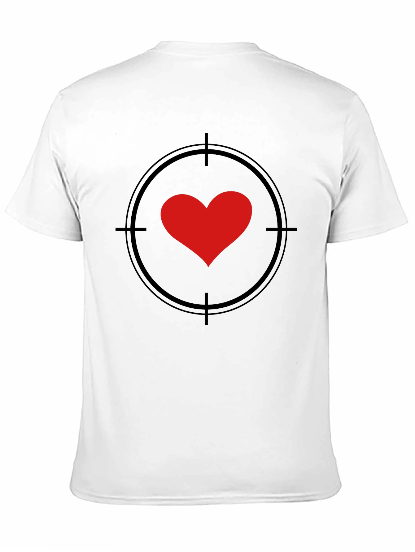 Black Heart Target Graphic Black T-Shirt view 11