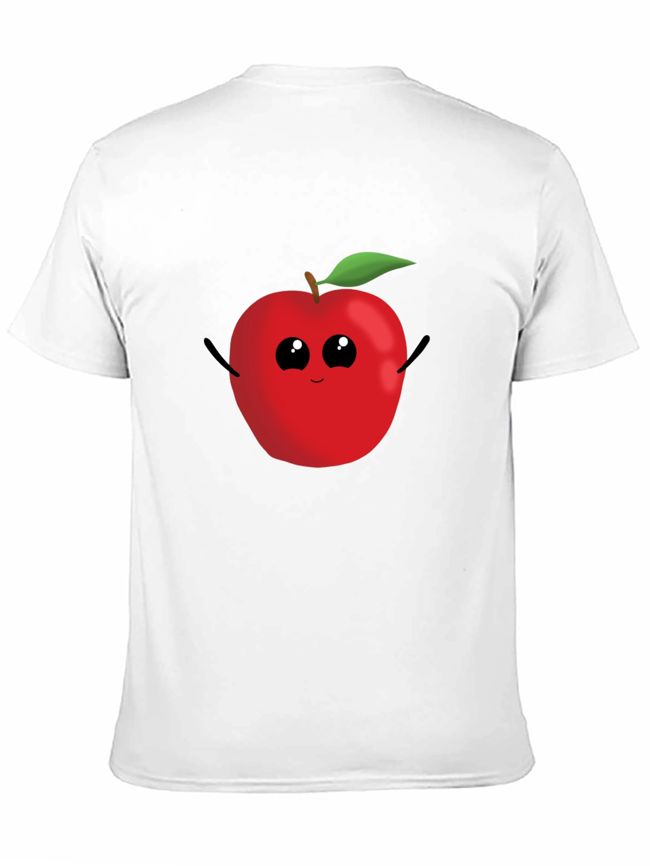 Black Apple Cartoon Graphic Tee - Casual Black T-Shirt view 11