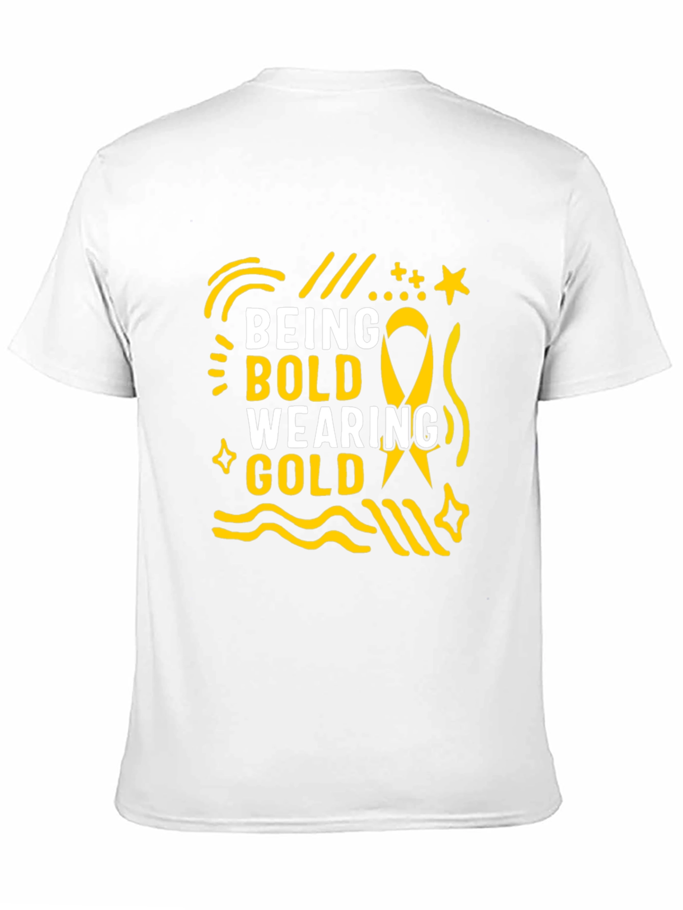 Black Being Bold Wearing Gold Black T-Shirt view 11