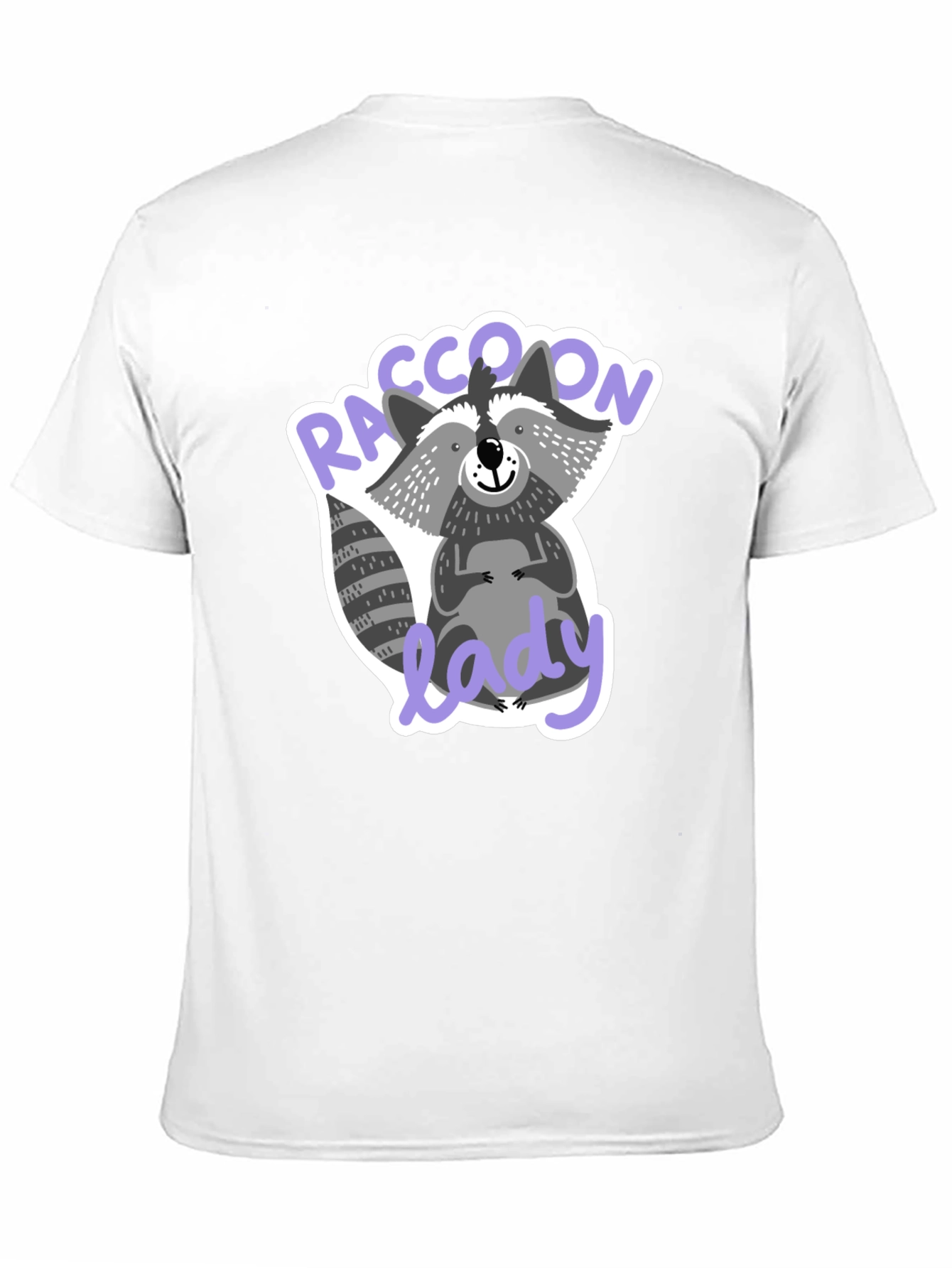 Black Raccoon Lady T-Shirt Funny Animal Lover Tee view 11
