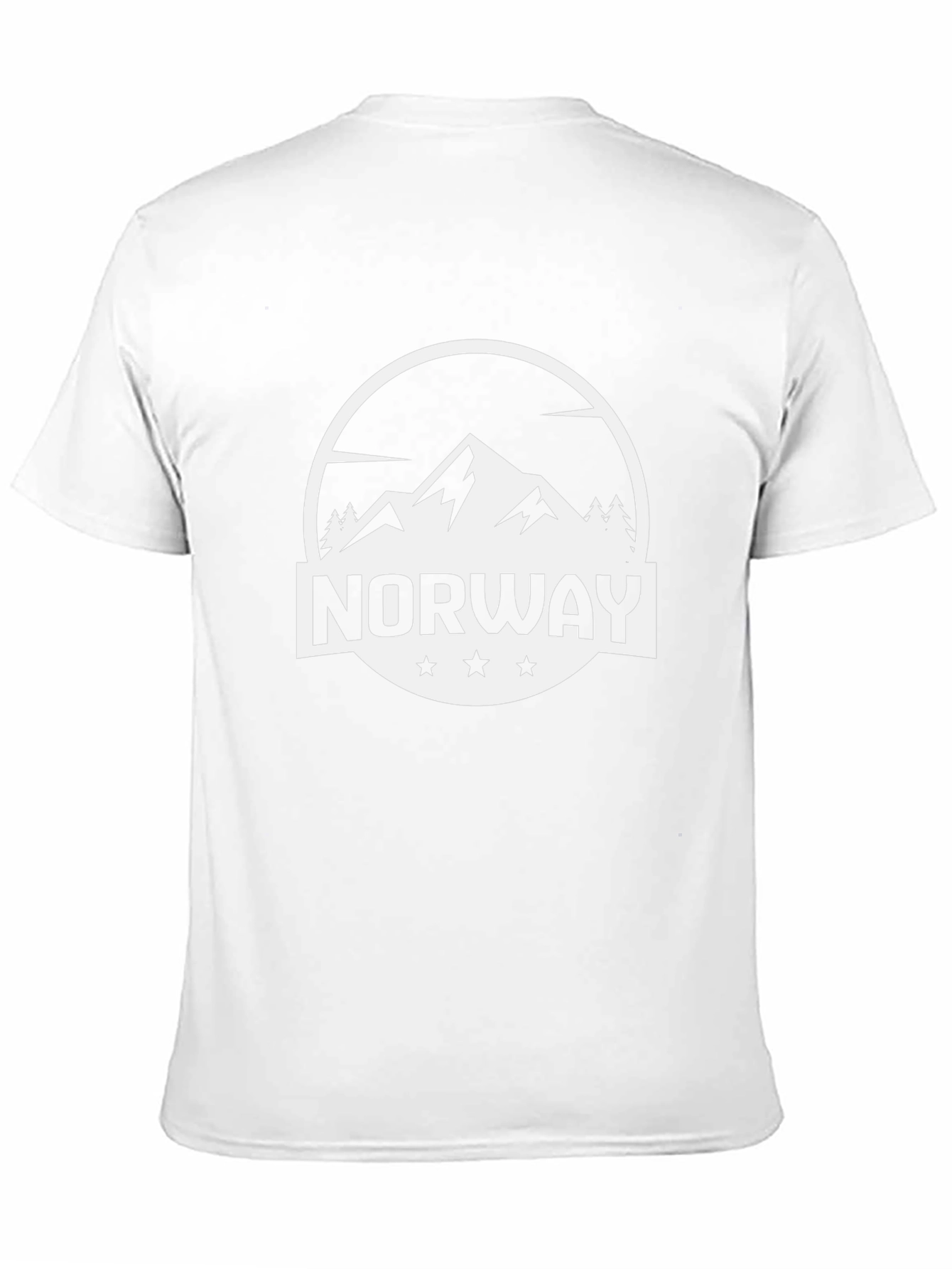 Black Norway Mountain Graphic Black T-Shirt view 11
