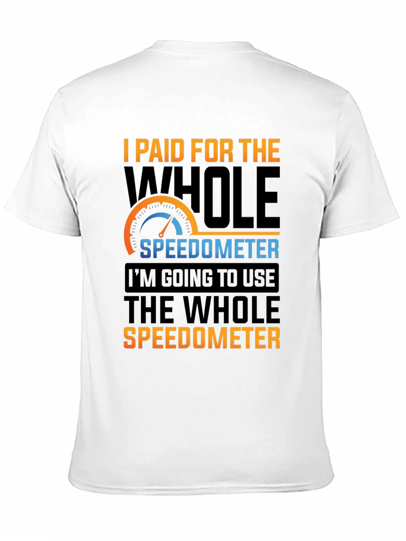 Black Speedometer Enthusiast Graphic Tee - Funny Car Lover Shirt view 11