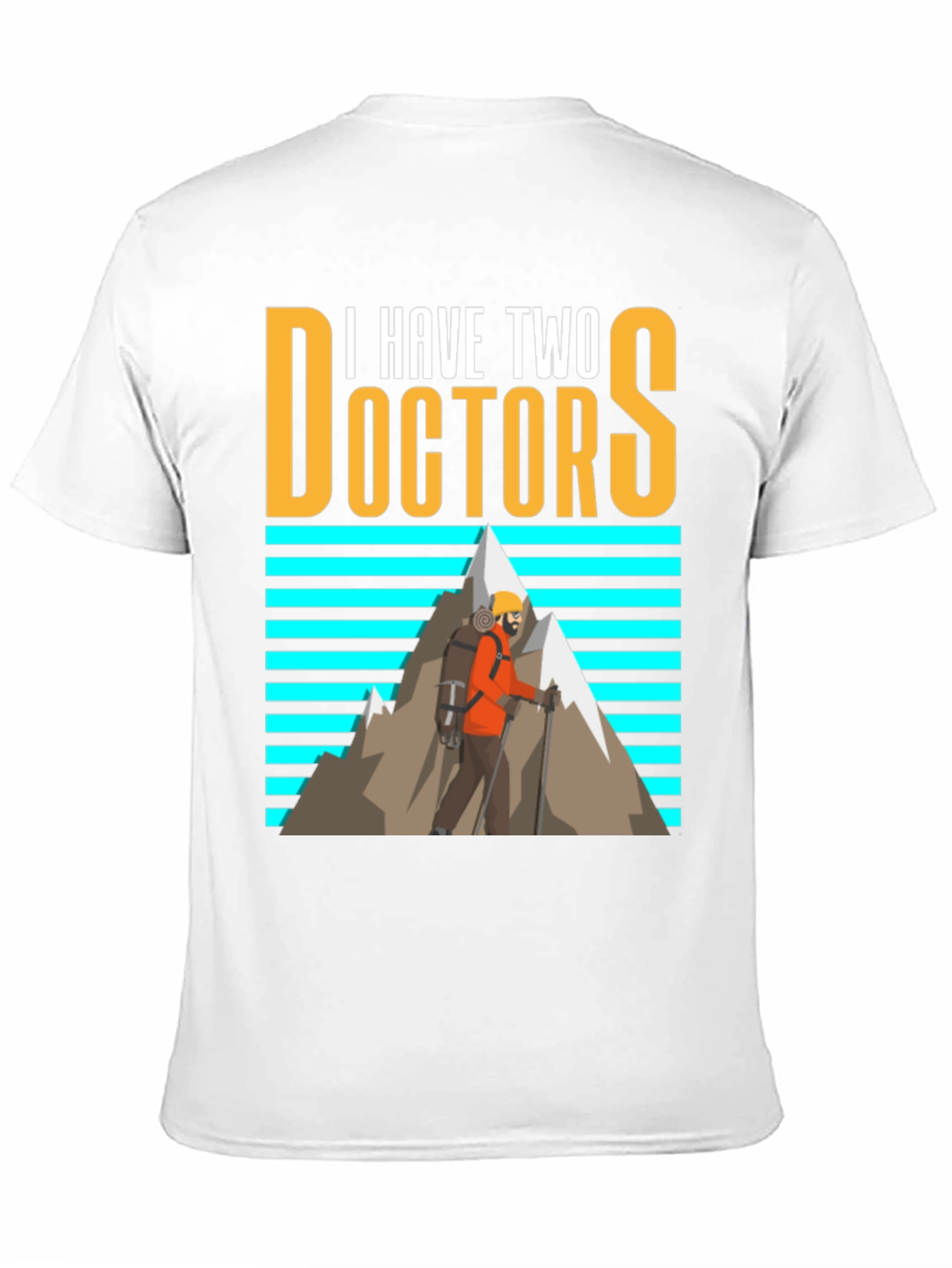 Black I Have Two Doctors Hiking T-Shirt - Funny Doctor Who Tee view 11