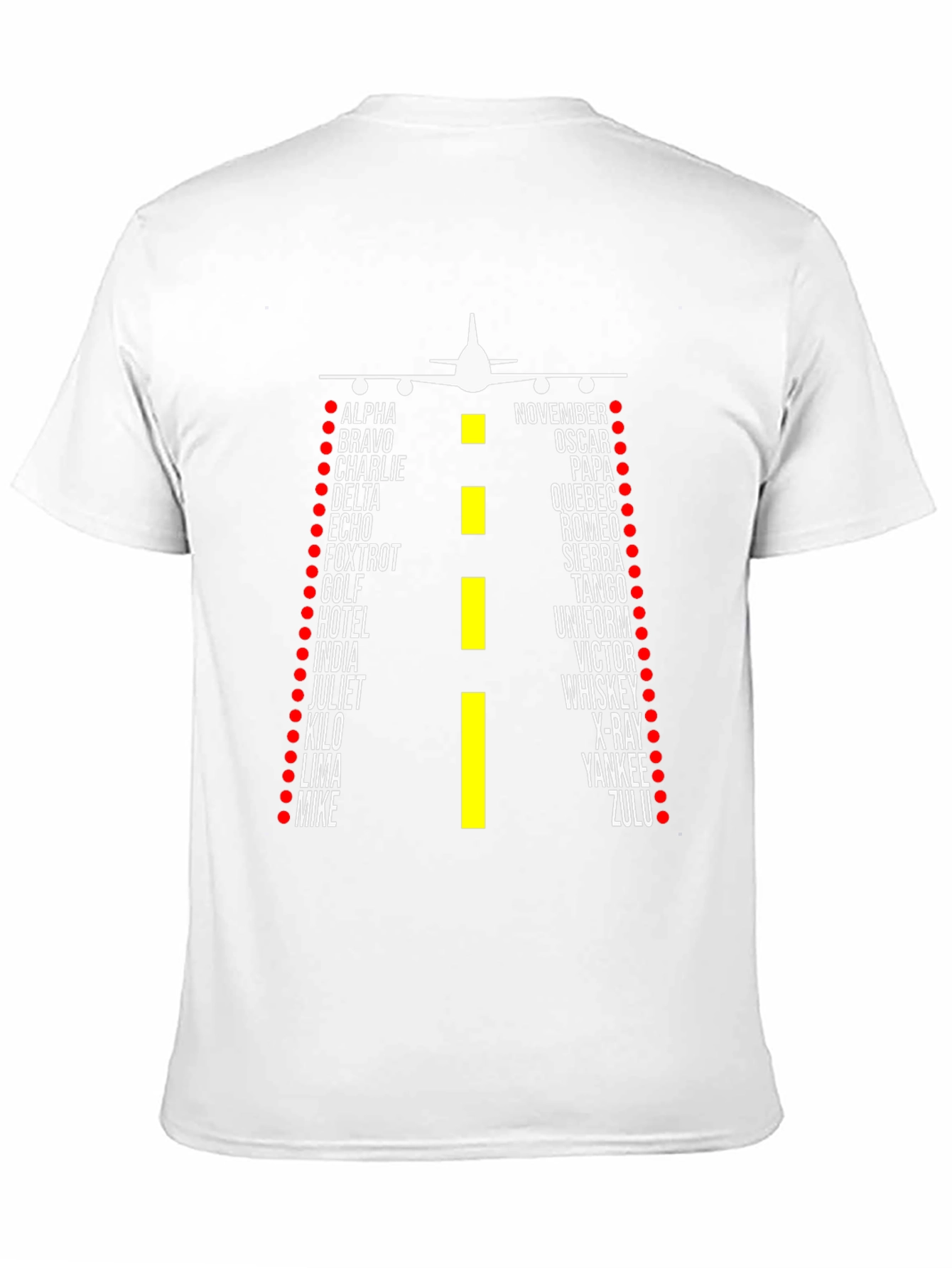 Black Aviation Alphabet T-Shirt - Pilot Design view 11