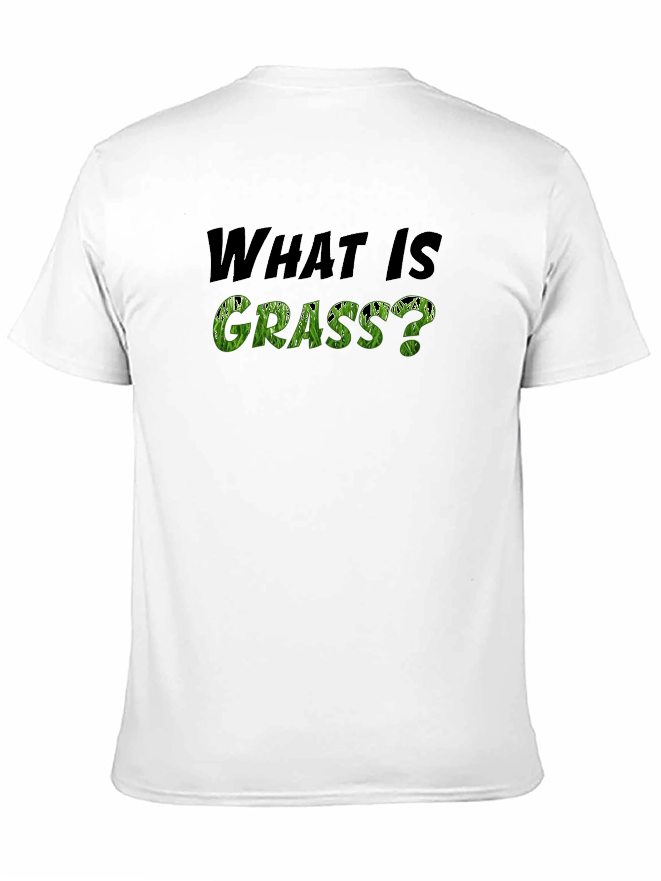 Black What is Grass? Graphic T-Shirt view 11