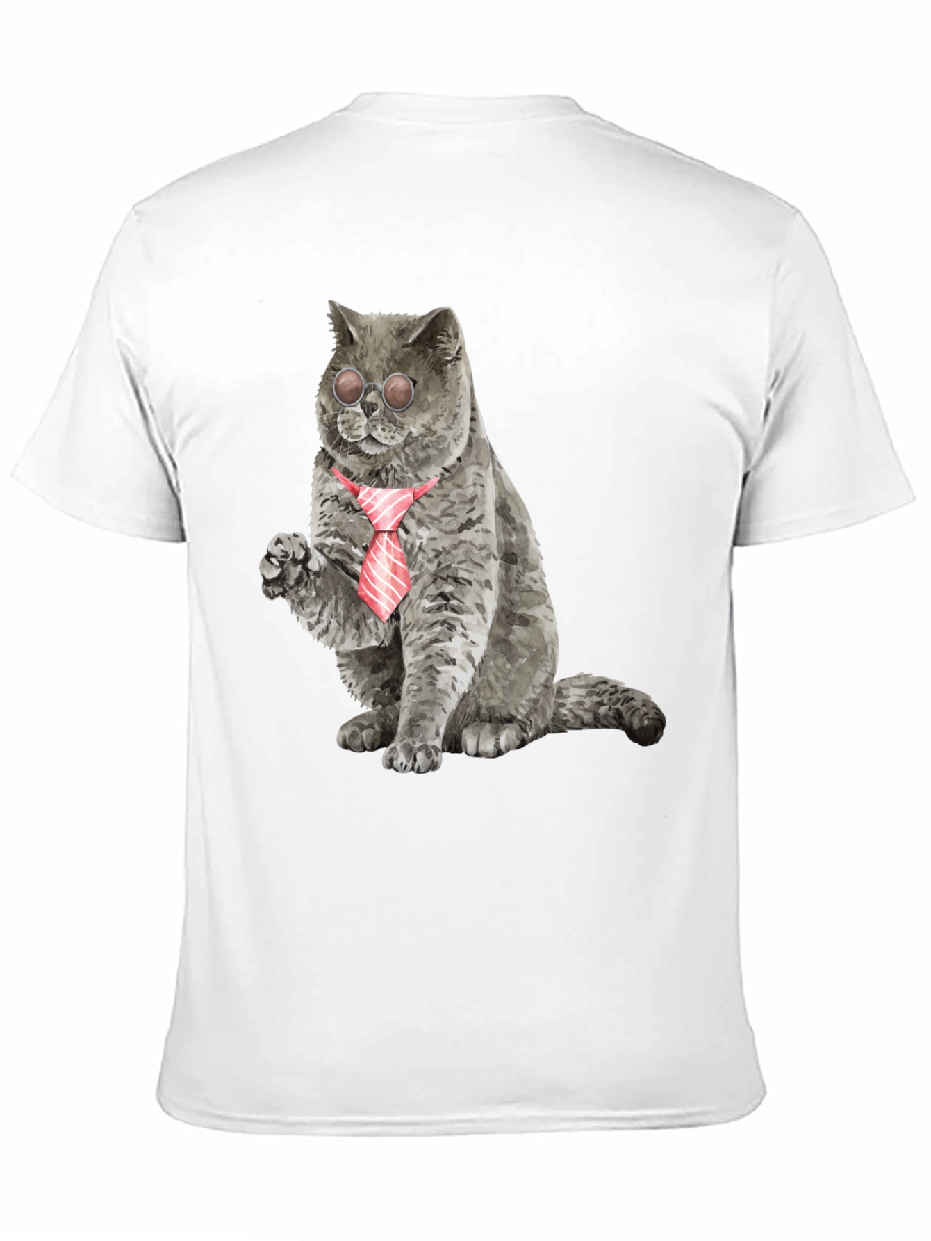 Black Cool Cat Tee - Cat with Tie & Shades view 11