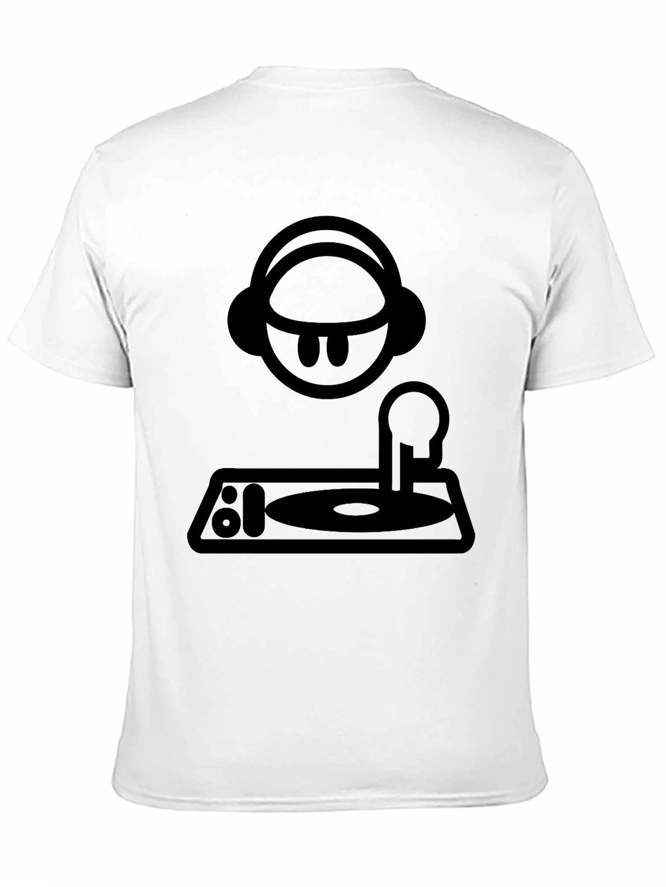 Black DJ Cartoon Graphic T-Shirt - Black view 11