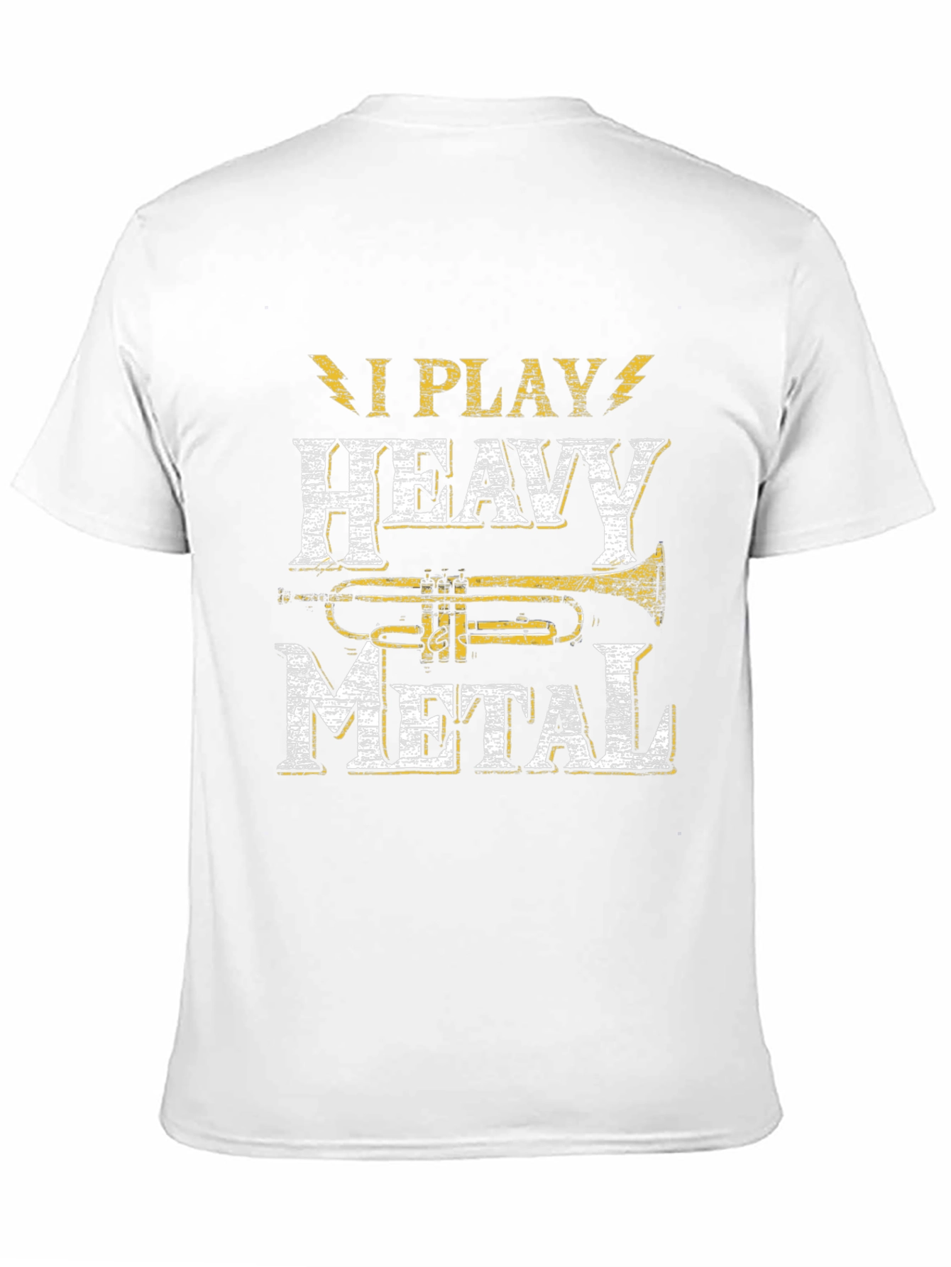 Black I Play Heavy Metal Trumpet Musician T-Shirt view 11