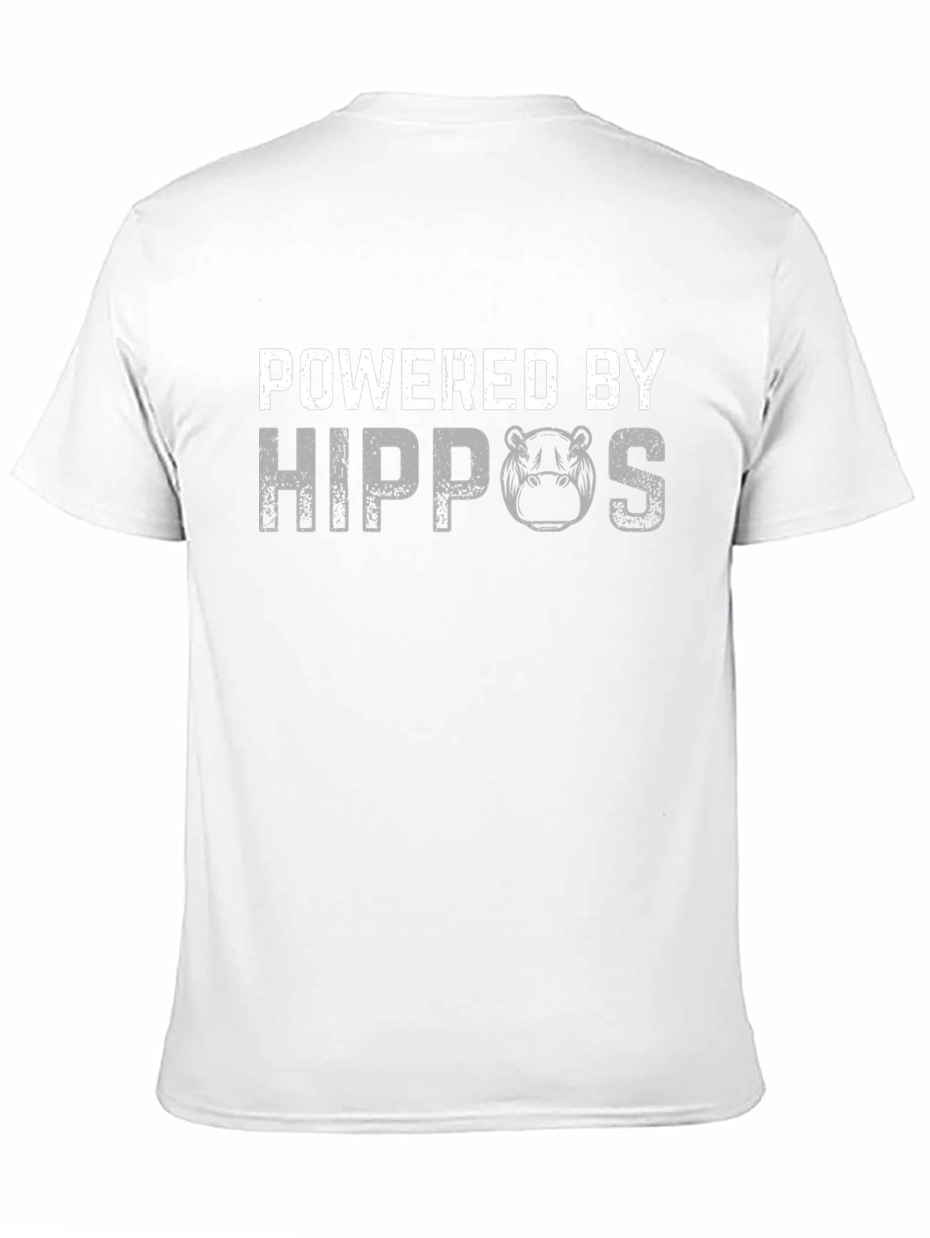 Black Powered by Hippos Graphic T-Shirt view 11