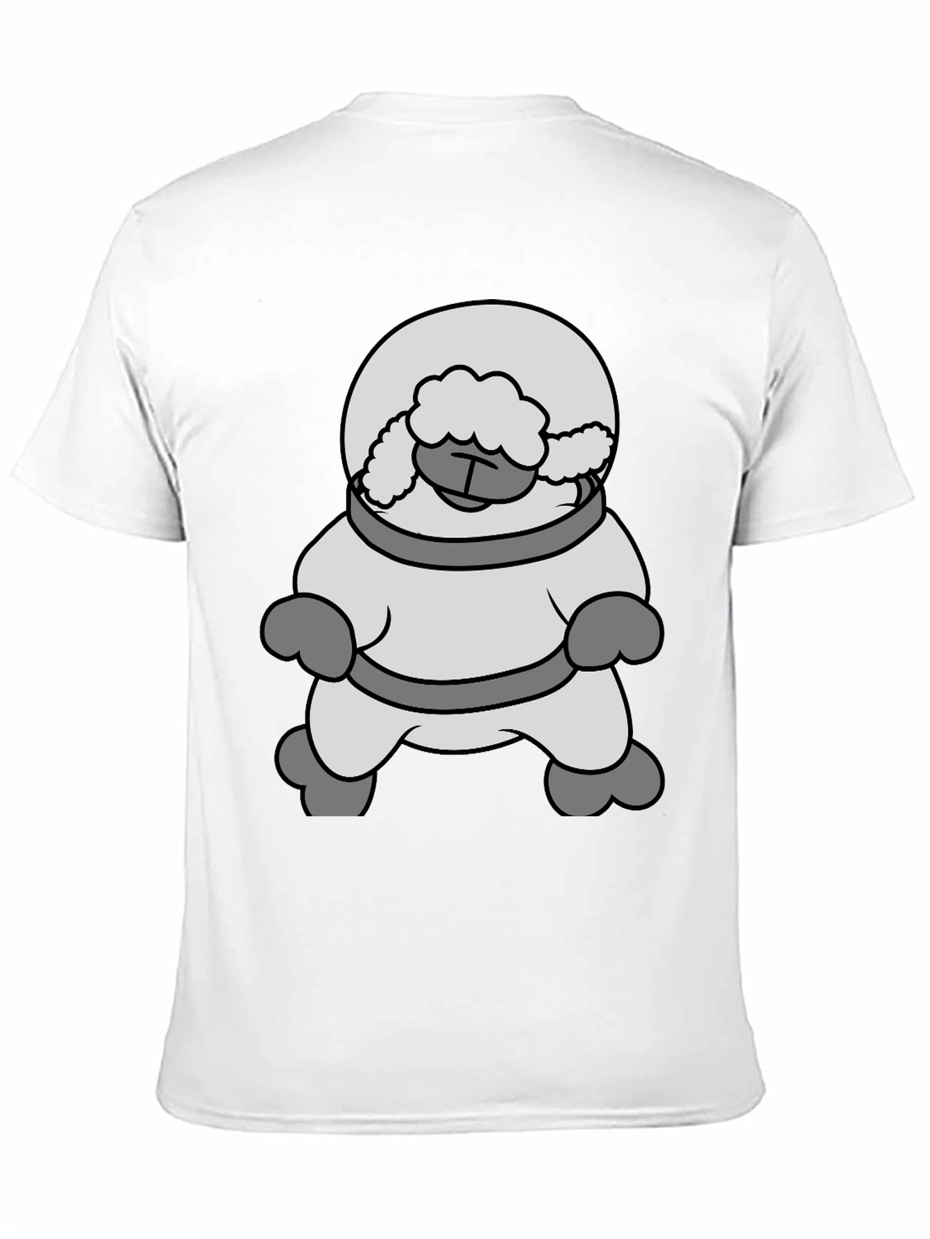 Black Astronaut Sheep Black T-Shirt view 11